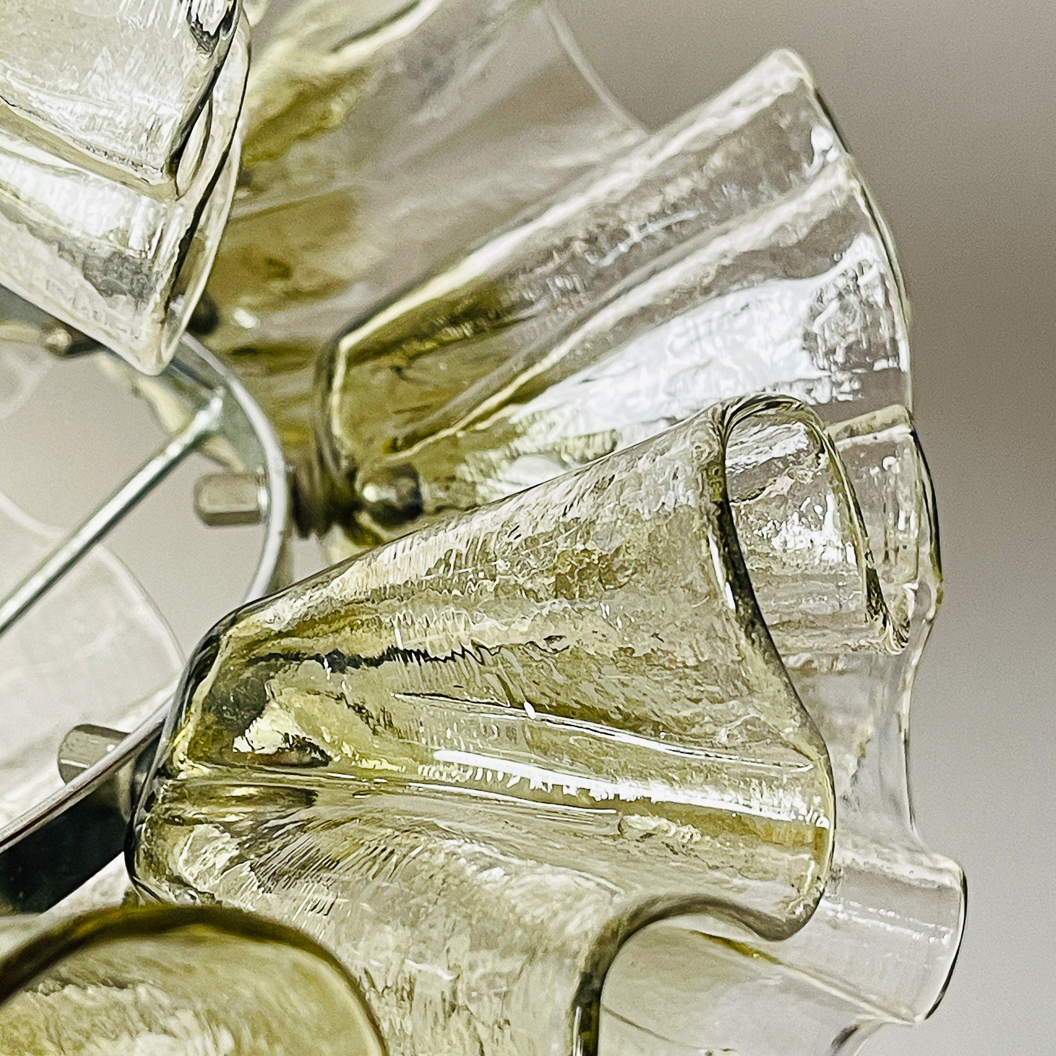 Murano glass chandelier by Mazzega, Italy 1970s, Mid-century modern lamp