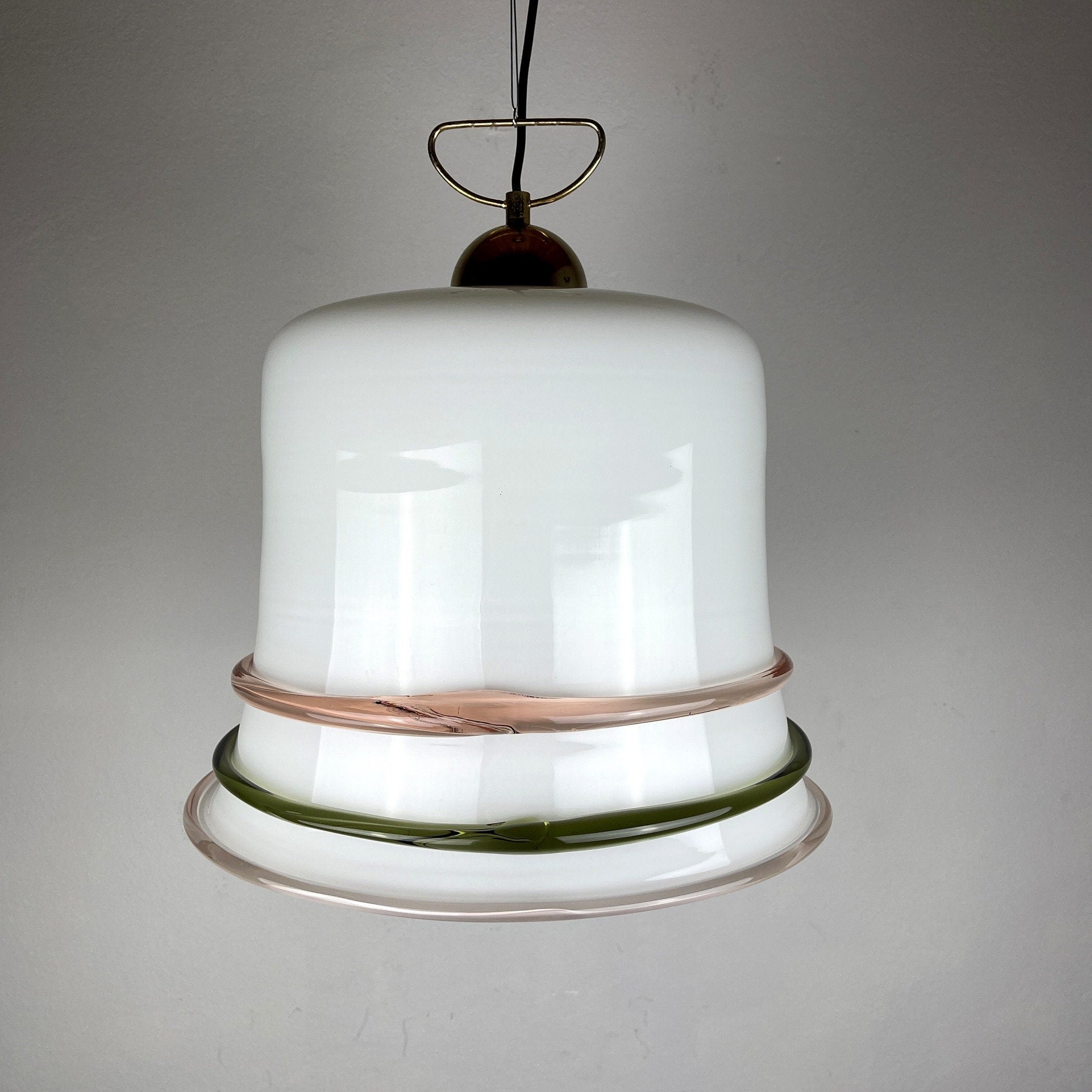 Vintage murano pendant lamp Italy 1970s Space age Retro lighting