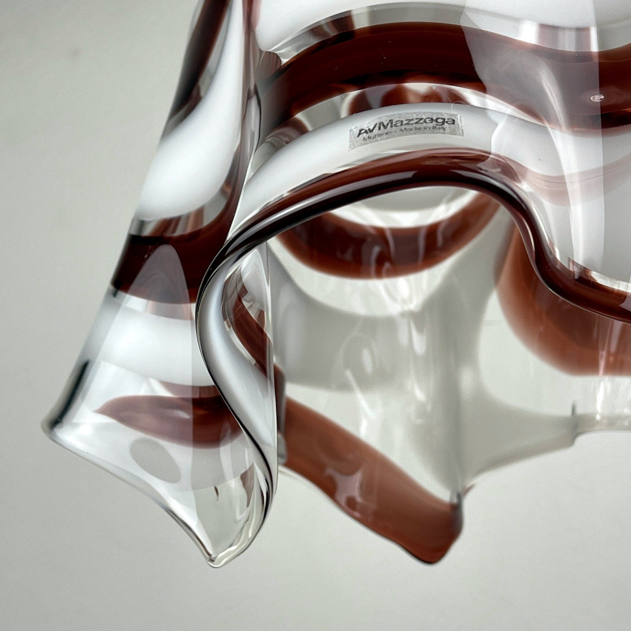 Original murano pendant lamp Fazzoletto by AV Mazzega Italy 1970s