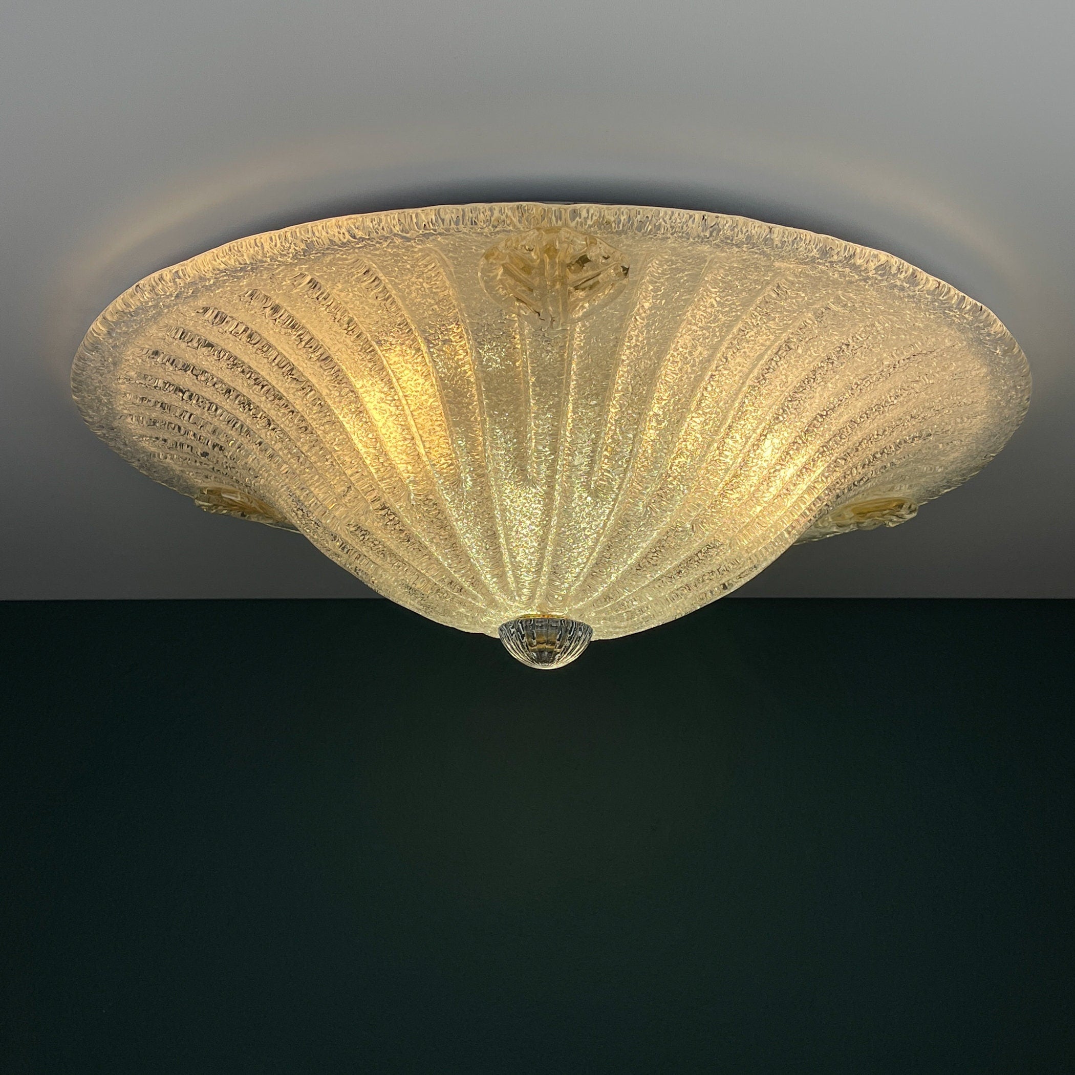 Original murano glass ceiling lamp, Italy 1990s, Vintage home decor