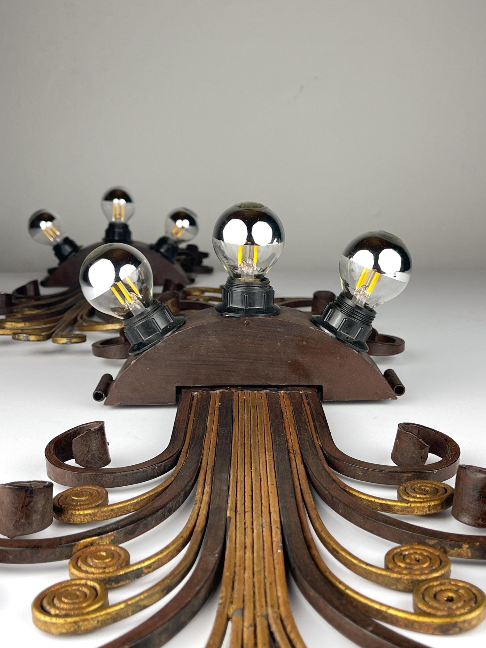 Large Wall Lights by Banci Firenze, Italy, 1960s, Set of 2, Vintage home decor