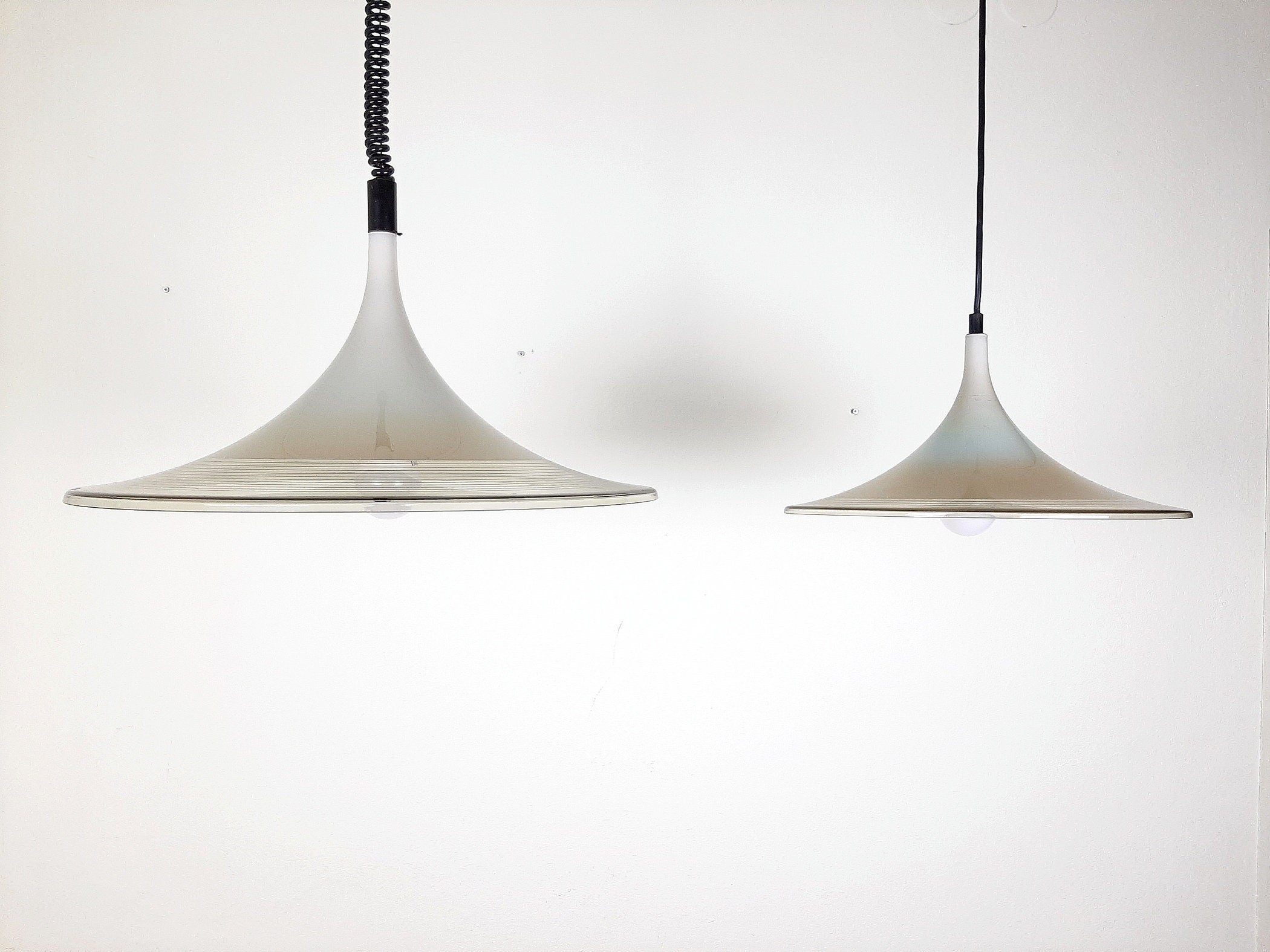 Mid-century pendant lamp Meblo Guzzini 1980s Albatros Retro Light Small Yugoslavia Italy
