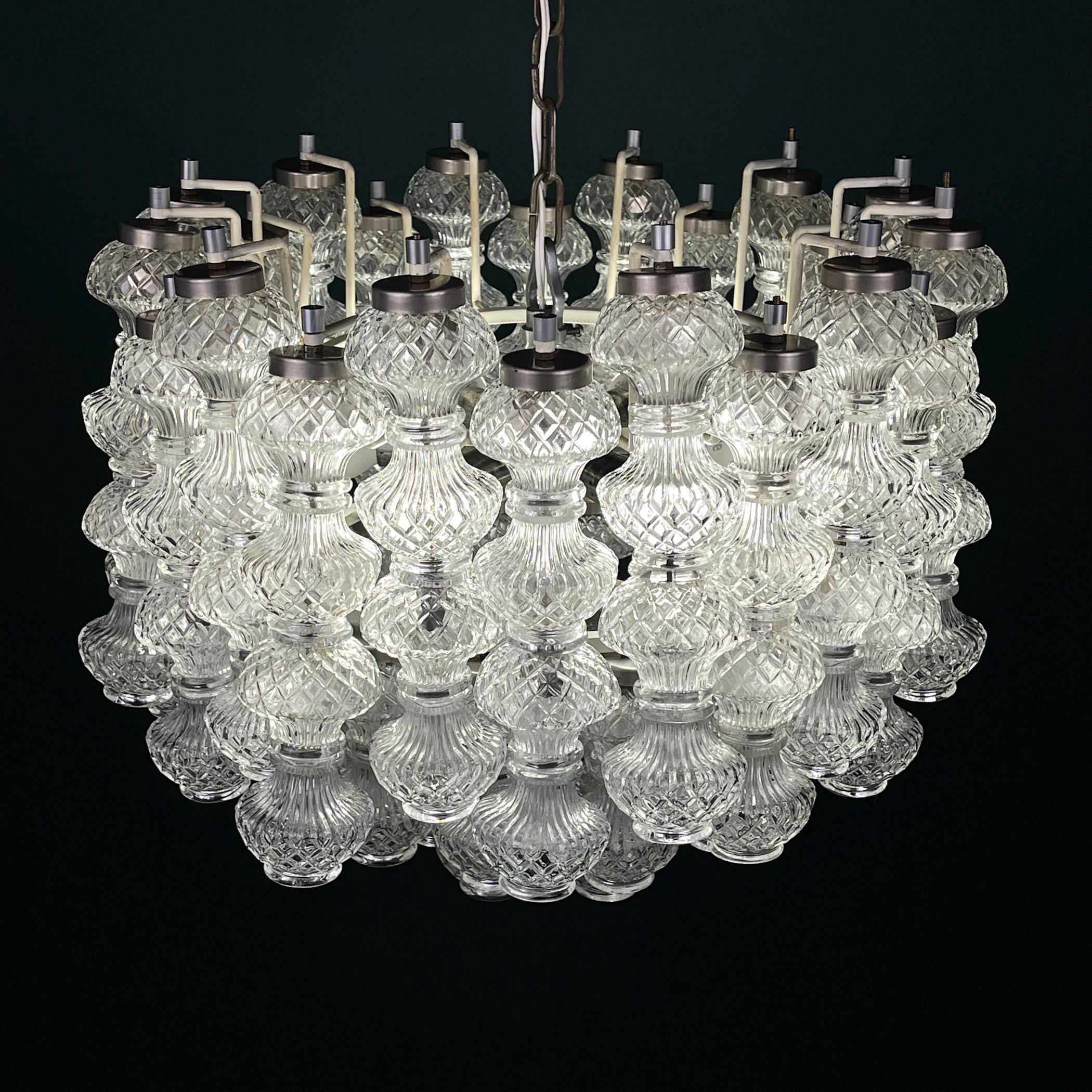 Murano chandelier by Flavio Poli for Seguso, Italy, 1960s
