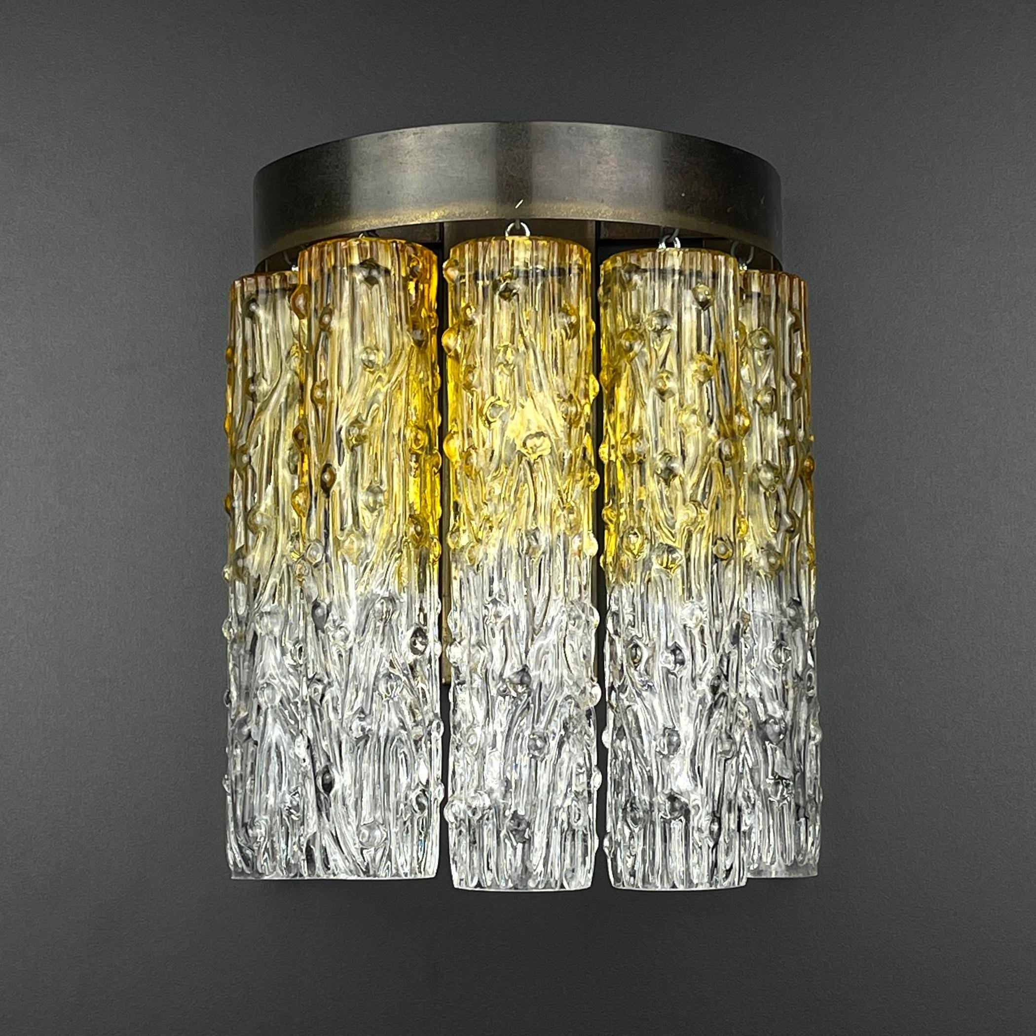 Original vintage wall lamp Tronchi by Venini, Italy 1960s