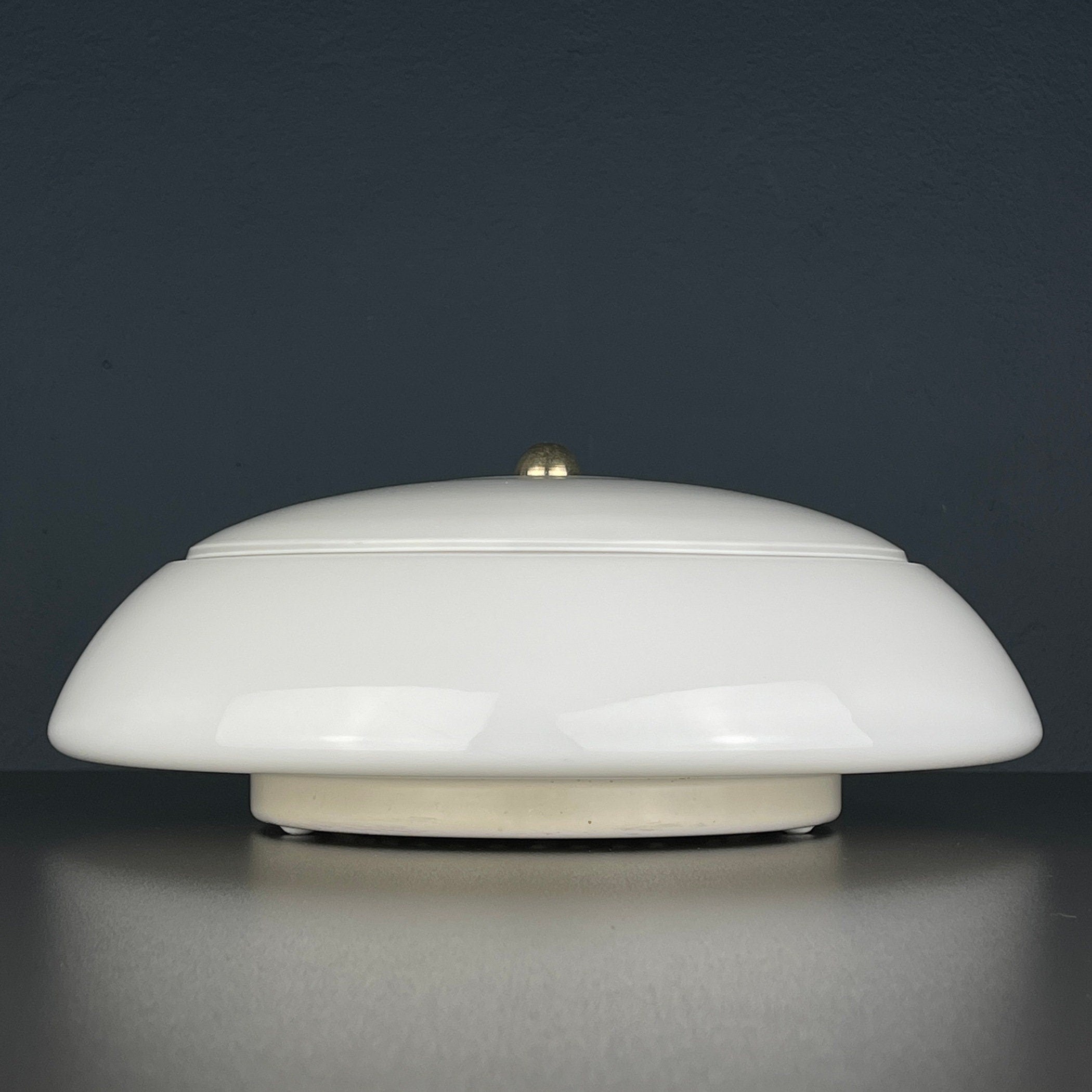 Mid-Century Murano Glass Ceiling Lamp: Vetreria De Majo, Italy 1970s