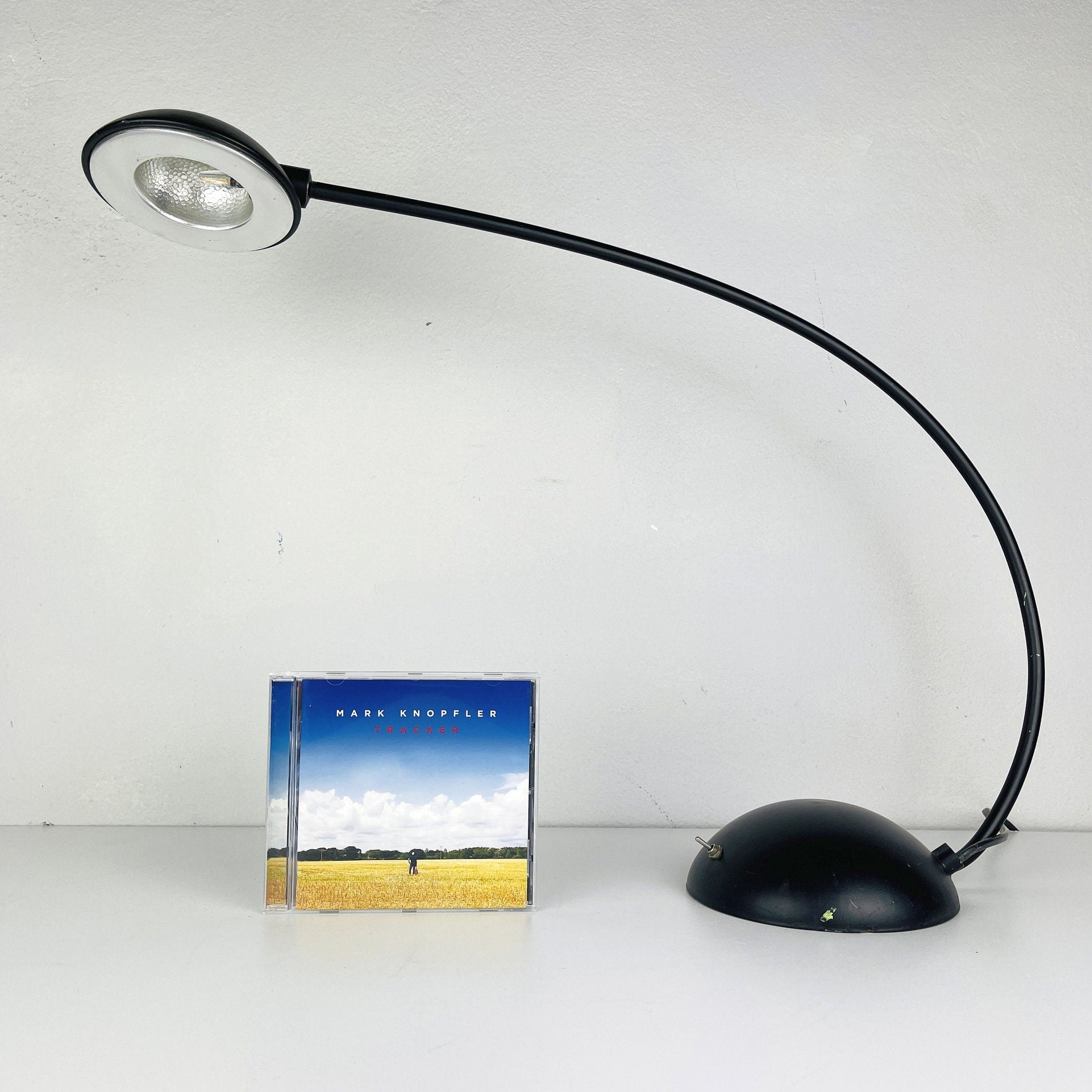 Retro black desk lamp by C. Zaffaroni, Turate (Como), Italy 1980s, retro home office