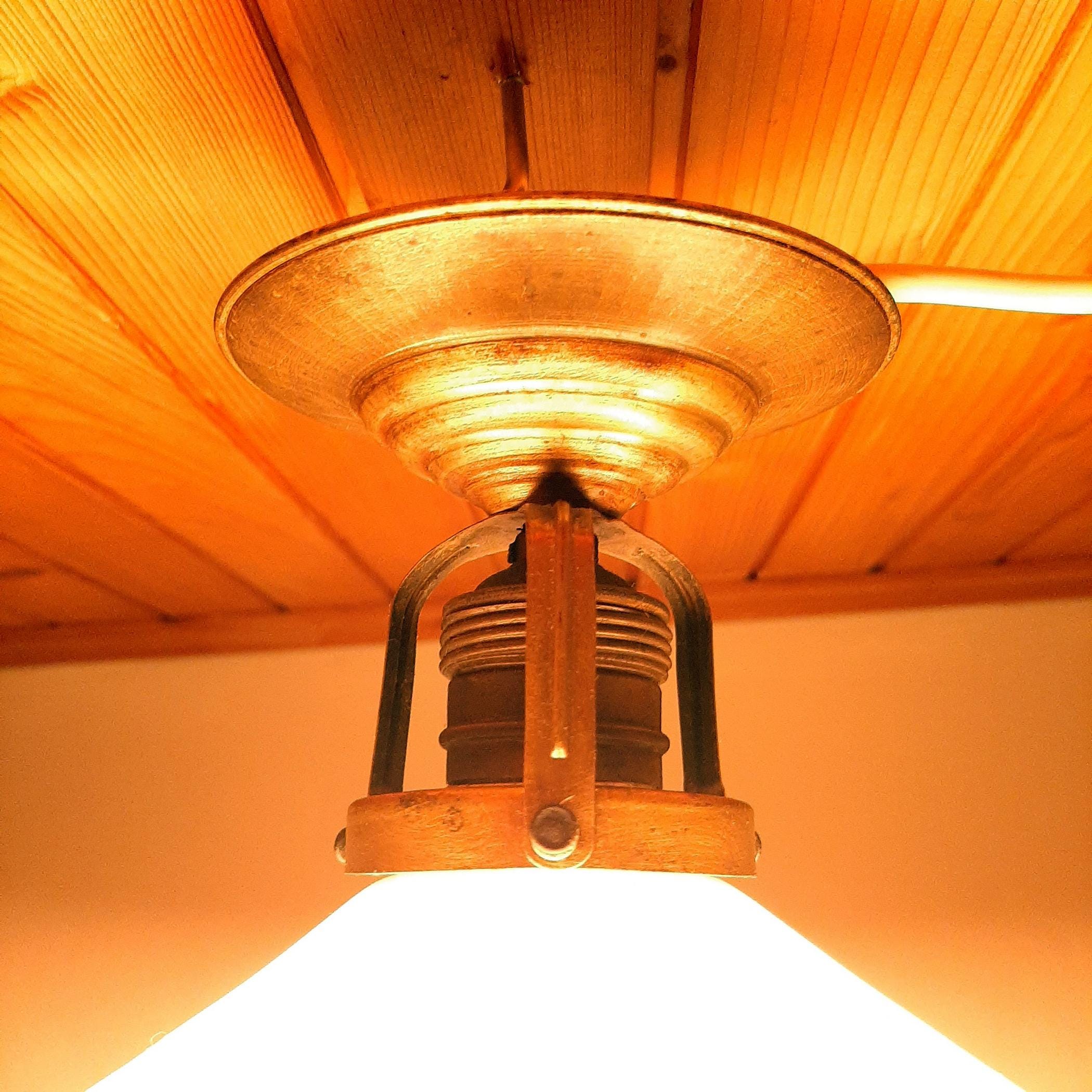 Vintage Small White Pendant Lamp, Italy 1940s