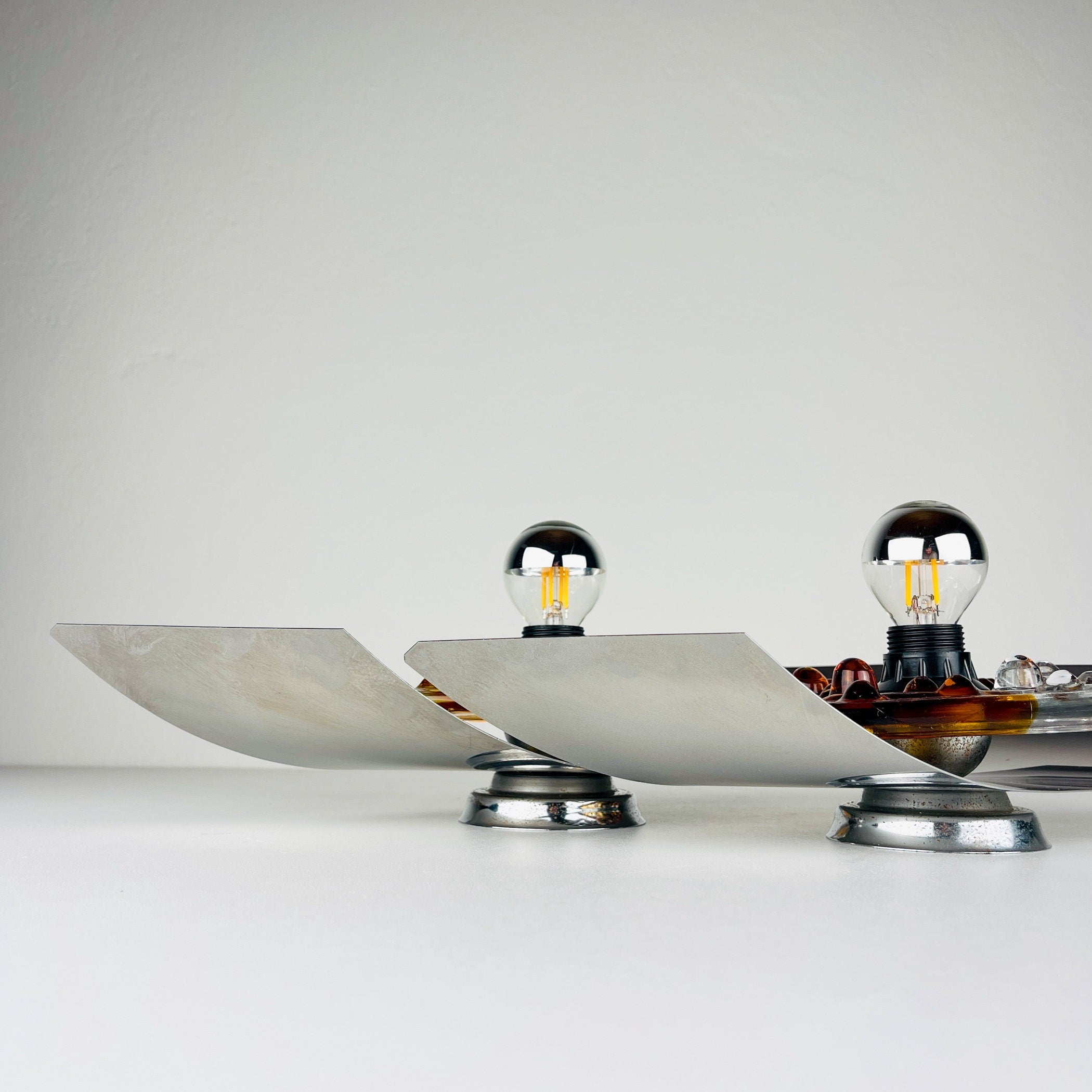 Vintage AV Mazzega Murano Wall Lamps: Mid-Century Italian Lighting, Set of 2