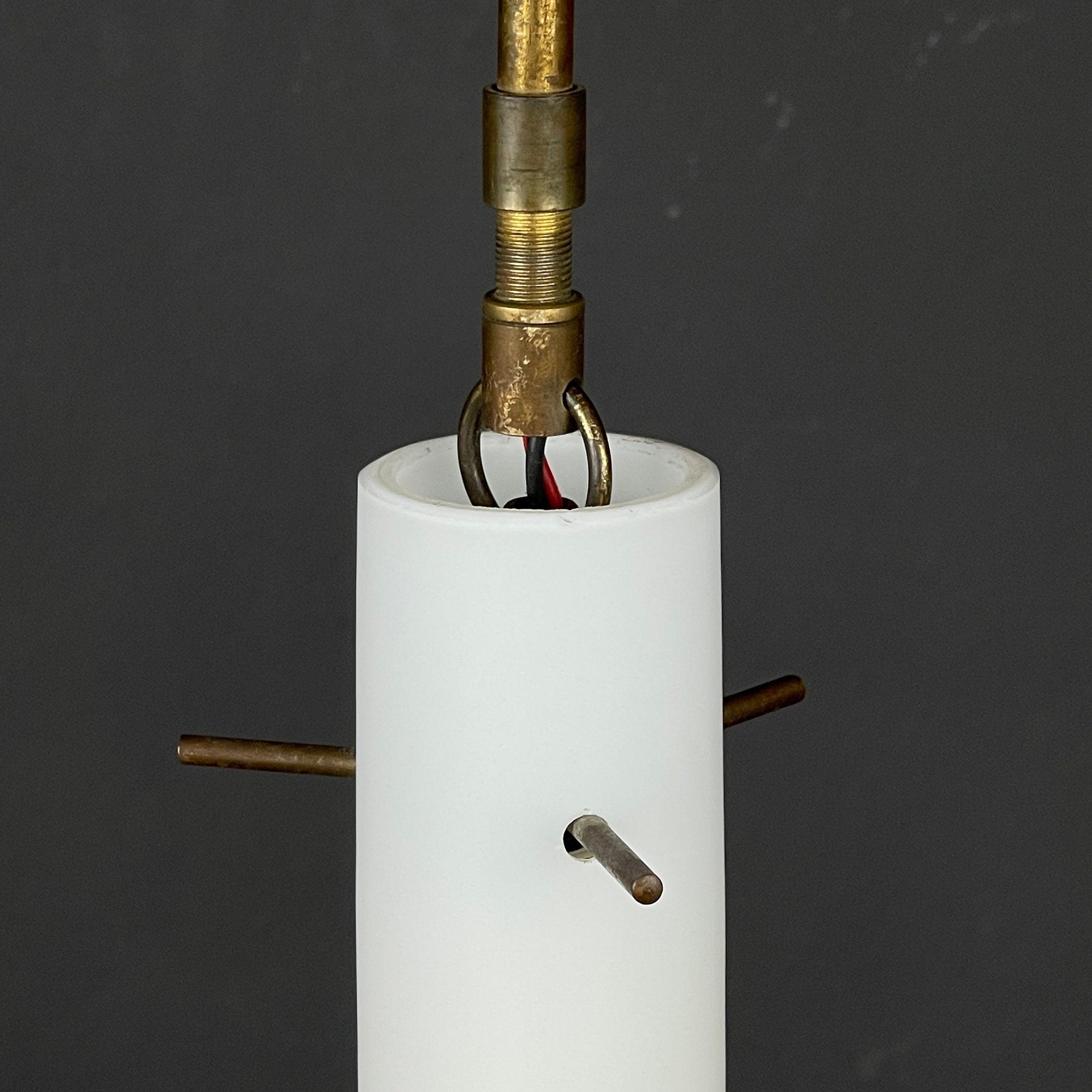 Multicolor opaline murano glass pendant lamp by Stilnovo, Italy 1950s, Mid-century modern