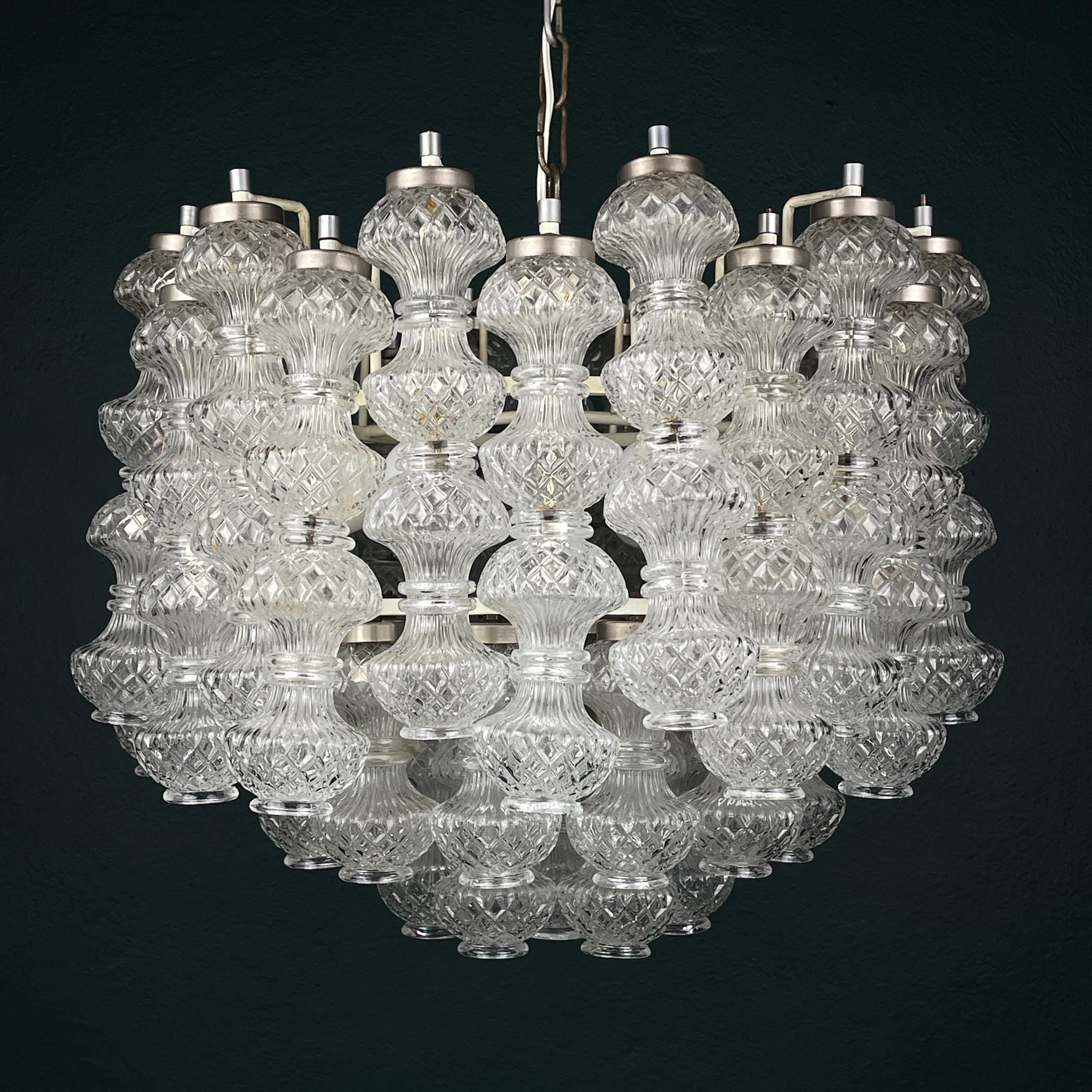 Murano chandelier by Flavio Poli for Seguso, Italy, 1960s