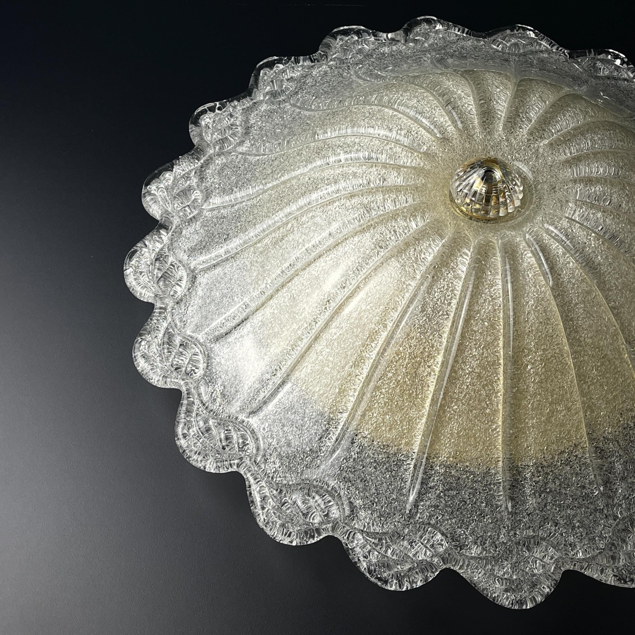 Original murano glass ceiling lamp, Italy 1990s, Vintage home decor