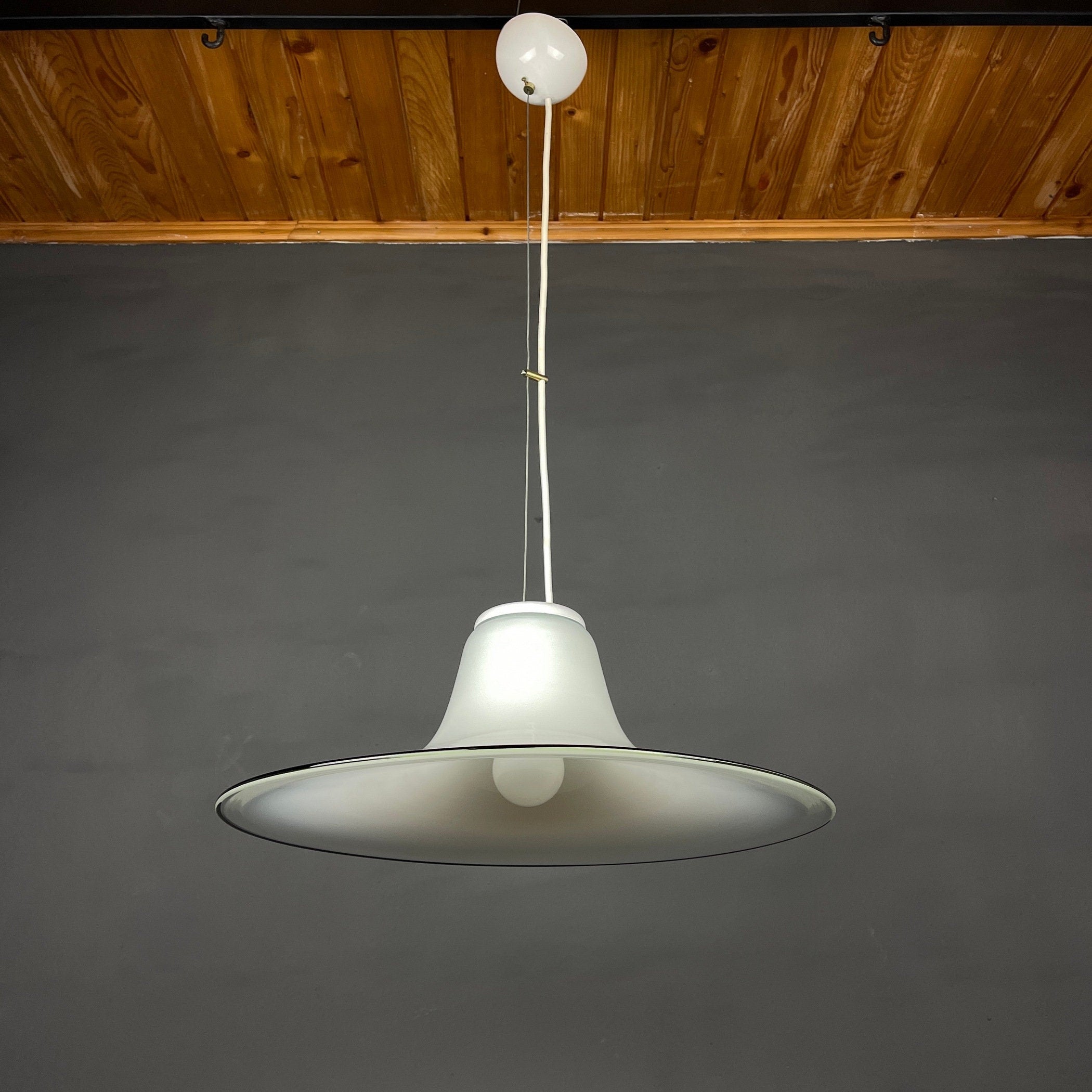 Murano Glass Lamp: Cinea by Giusto Toso for Leucos, 1970s Italian Lighting