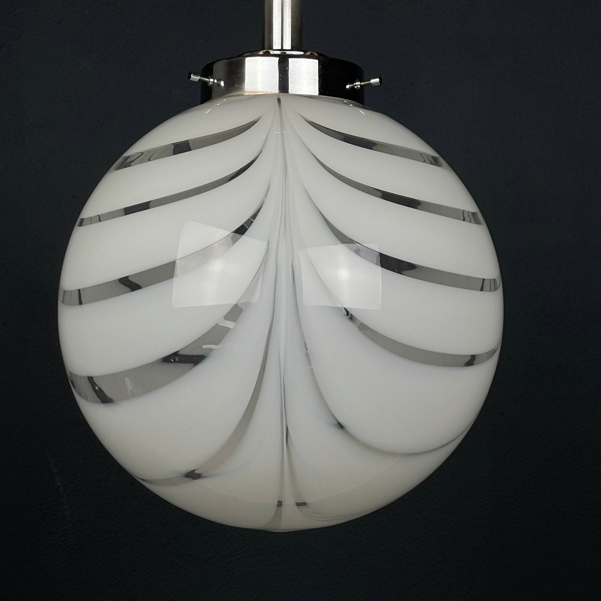 Murano Glass Pendant Lamp, Italy 1960s, Mid-century modern, Retro lighting