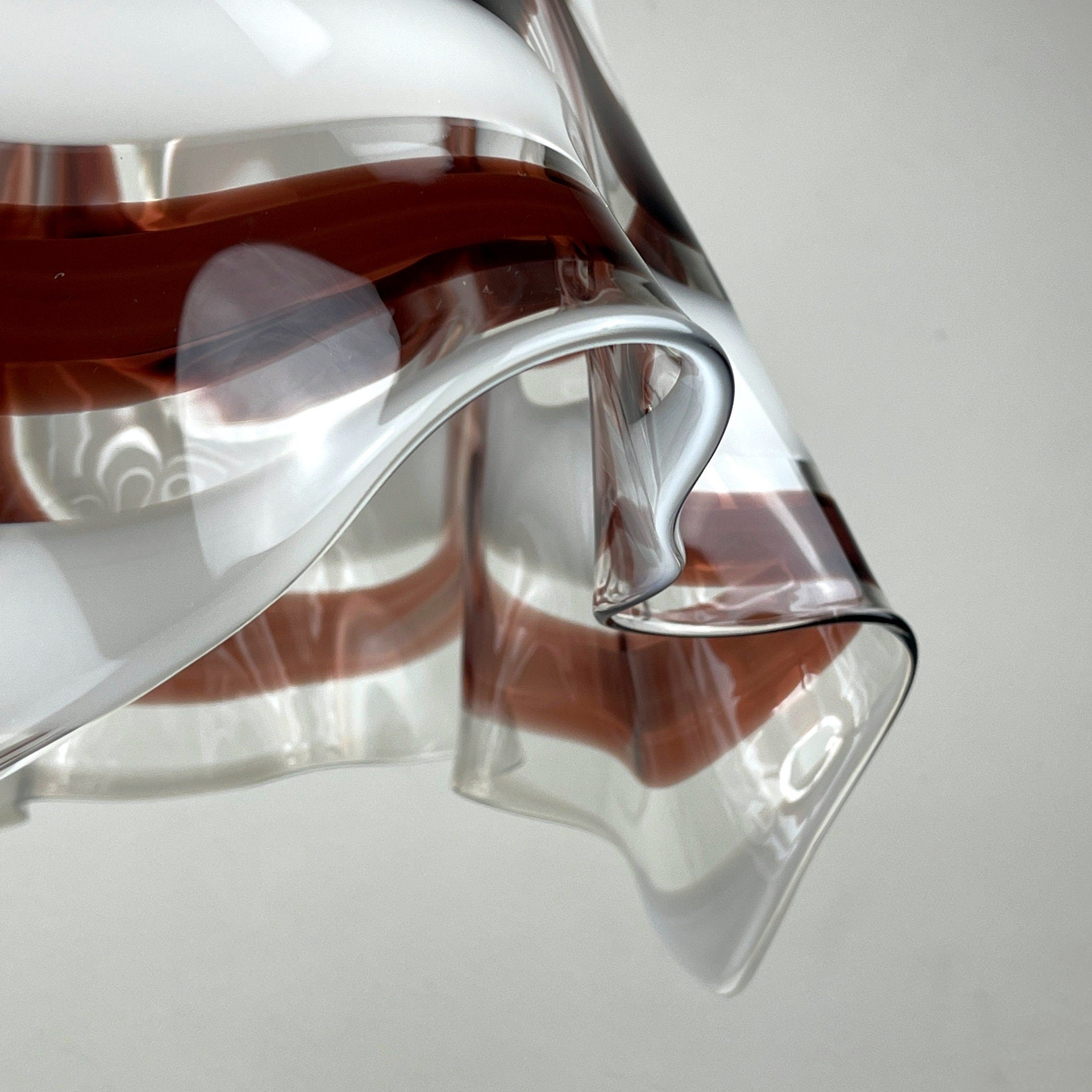 Original murano pendant lamp Fazzoletto by AV Mazzega Italy 1970s