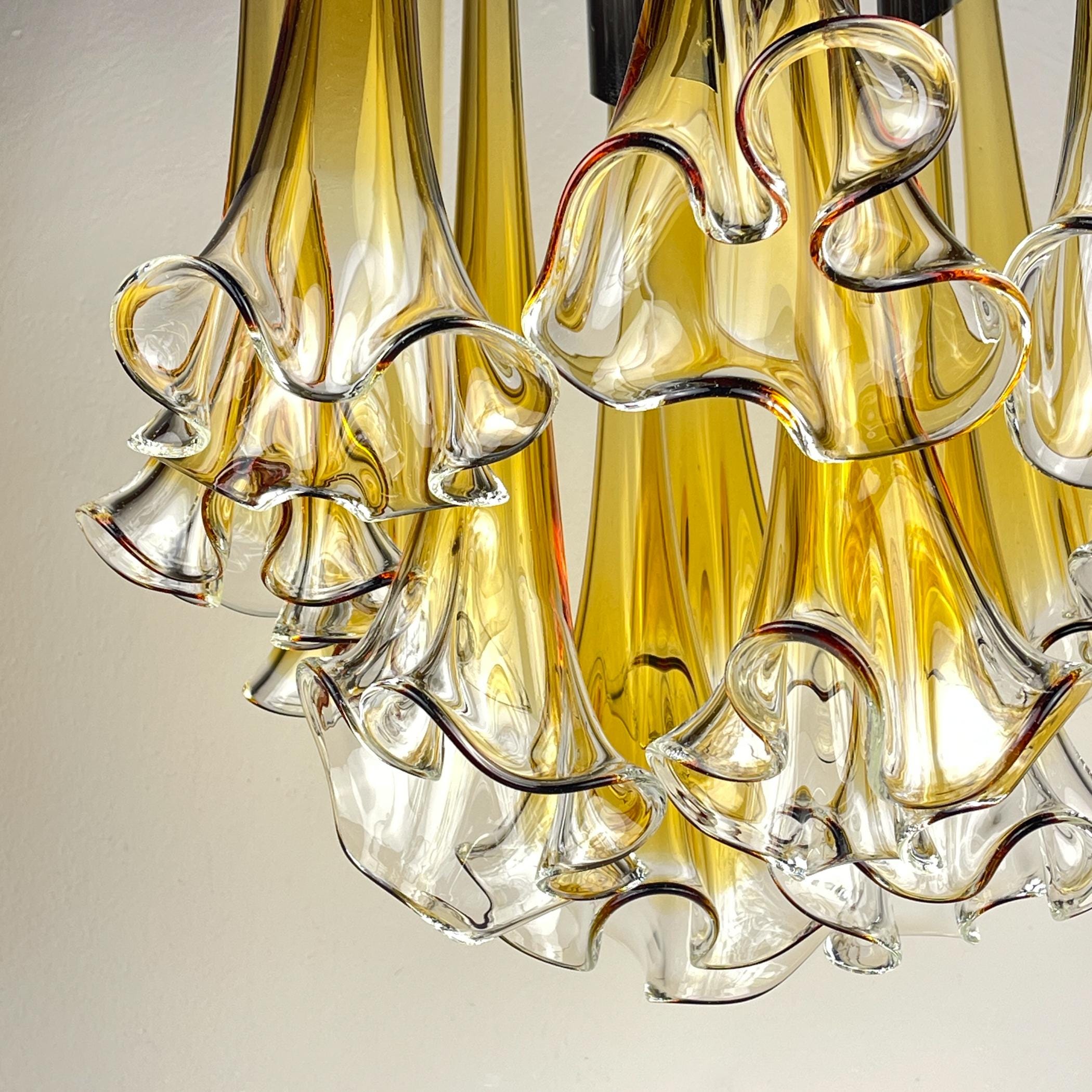 Original Murano chandelier Calla Lily by Venini, Italy 1960s