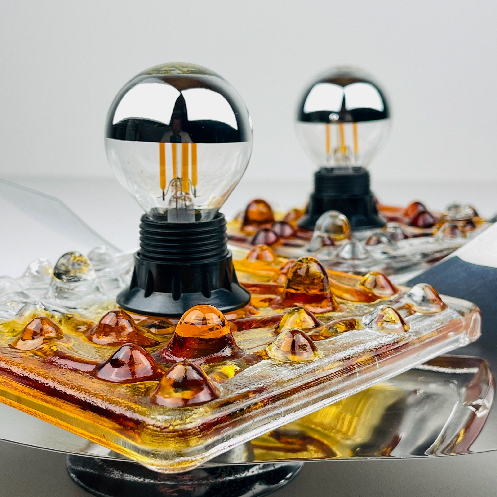Vintage AV Mazzega Murano Wall Lamps: Mid-Century Italian Lighting, Set of 2