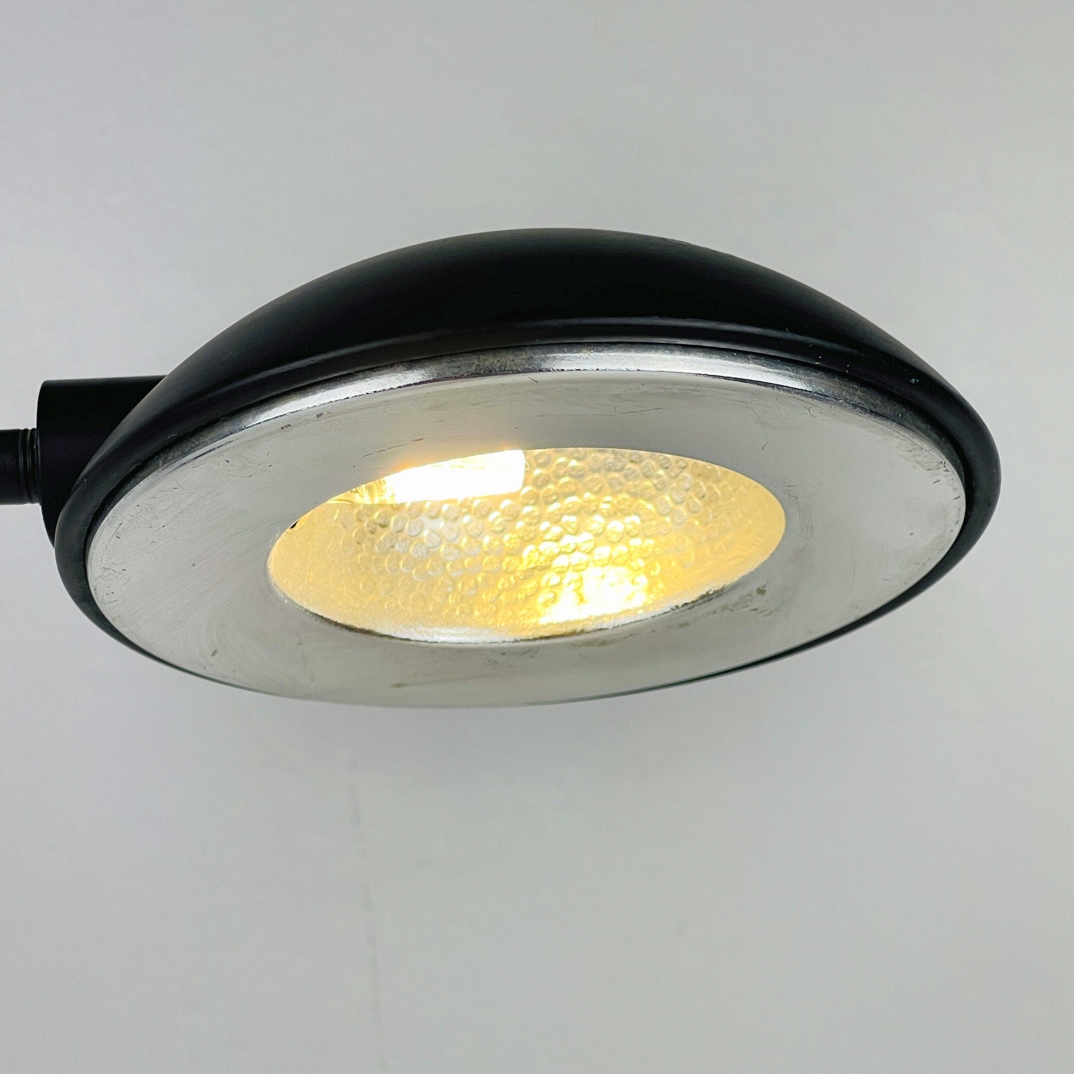 Retro black desk lamp by C. Zaffaroni, Turate (Como), Italy 1980s, retro home office