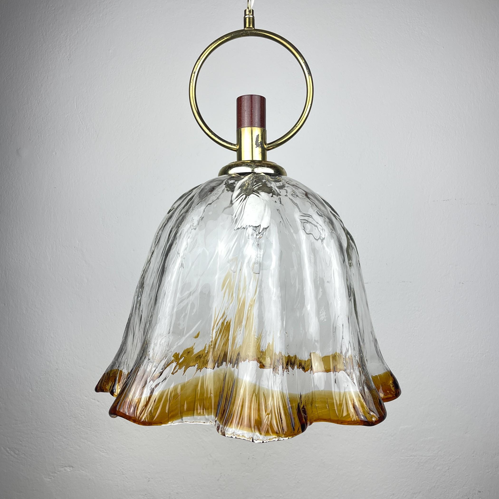 Original Murano pendant lamp, Italy 1970s, Vintage home decor