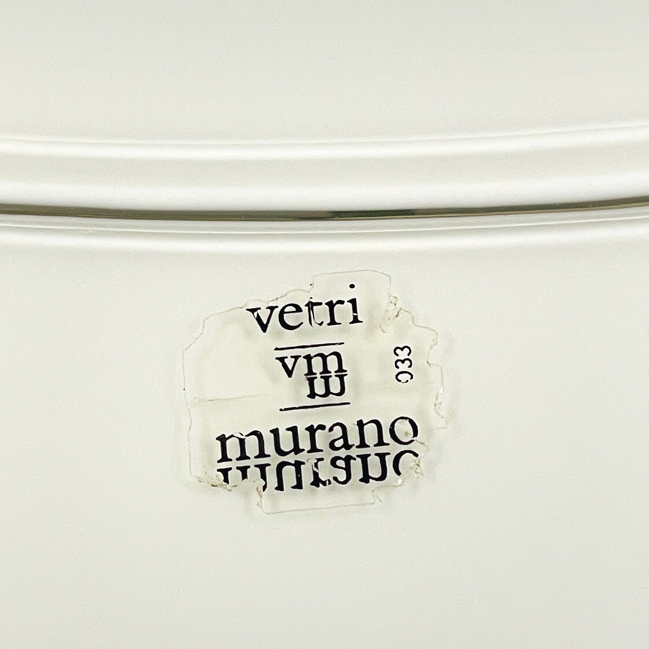 Mid-Century Murano Glass Ceiling Lamp: Vetreria De Majo, Italy 1970s