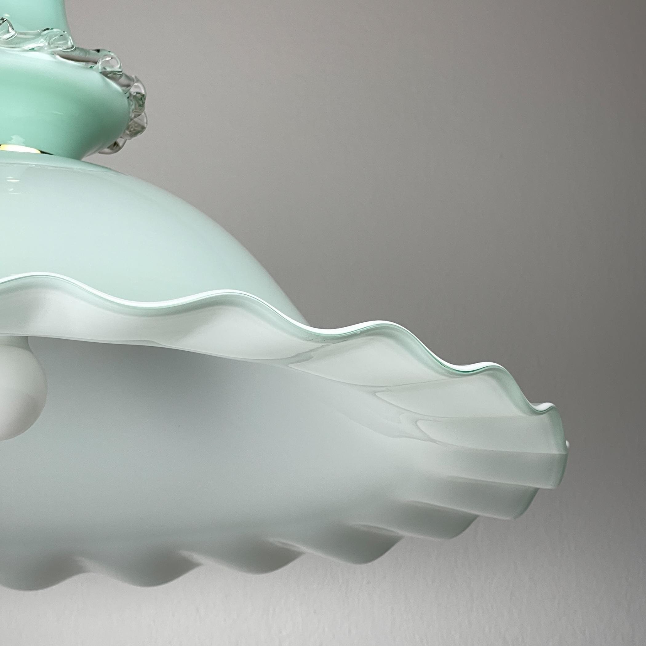 Vintage Murano glass pendant lamp by Venini, Italy 1970s, Mid-century Italian modern