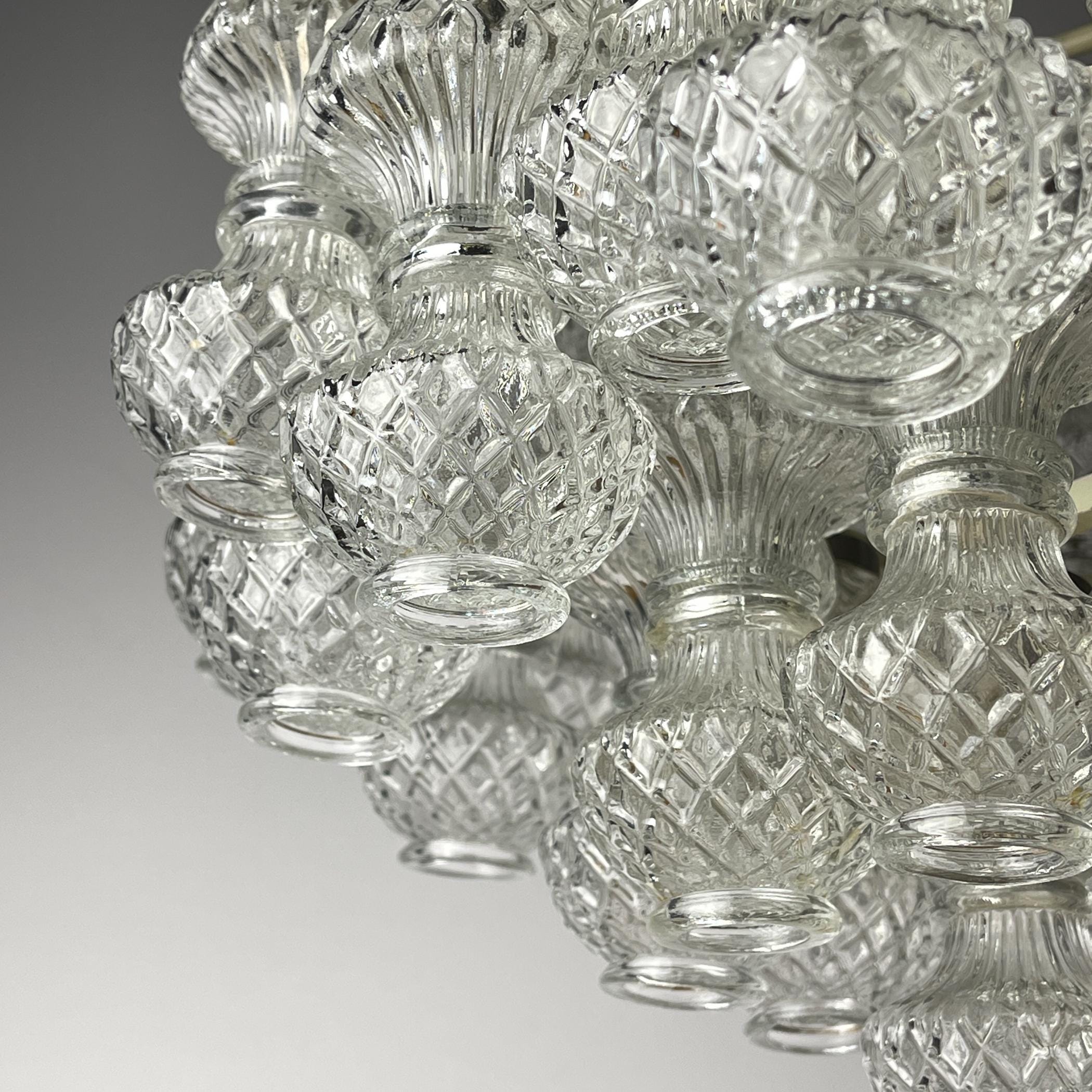 Murano chandelier by Flavio Poli for Seguso, Italy, 1960s