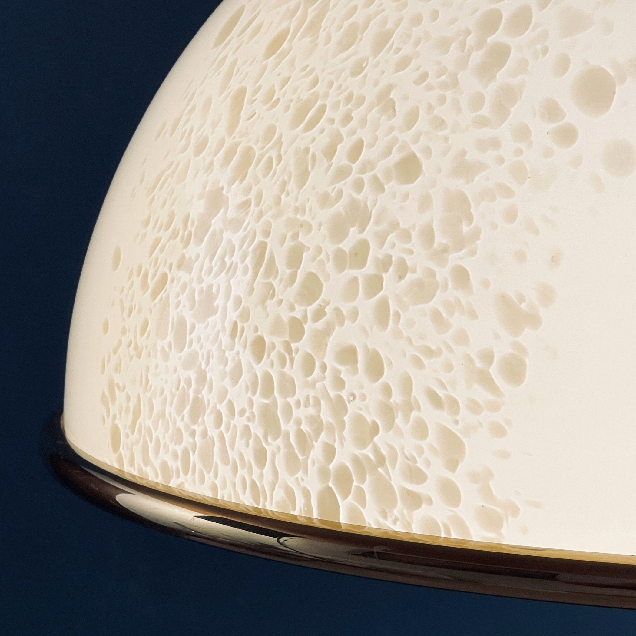 Vintage F.Fabbian Murano Glass Pendant Lamp: Beige Mid-Century Lighting
