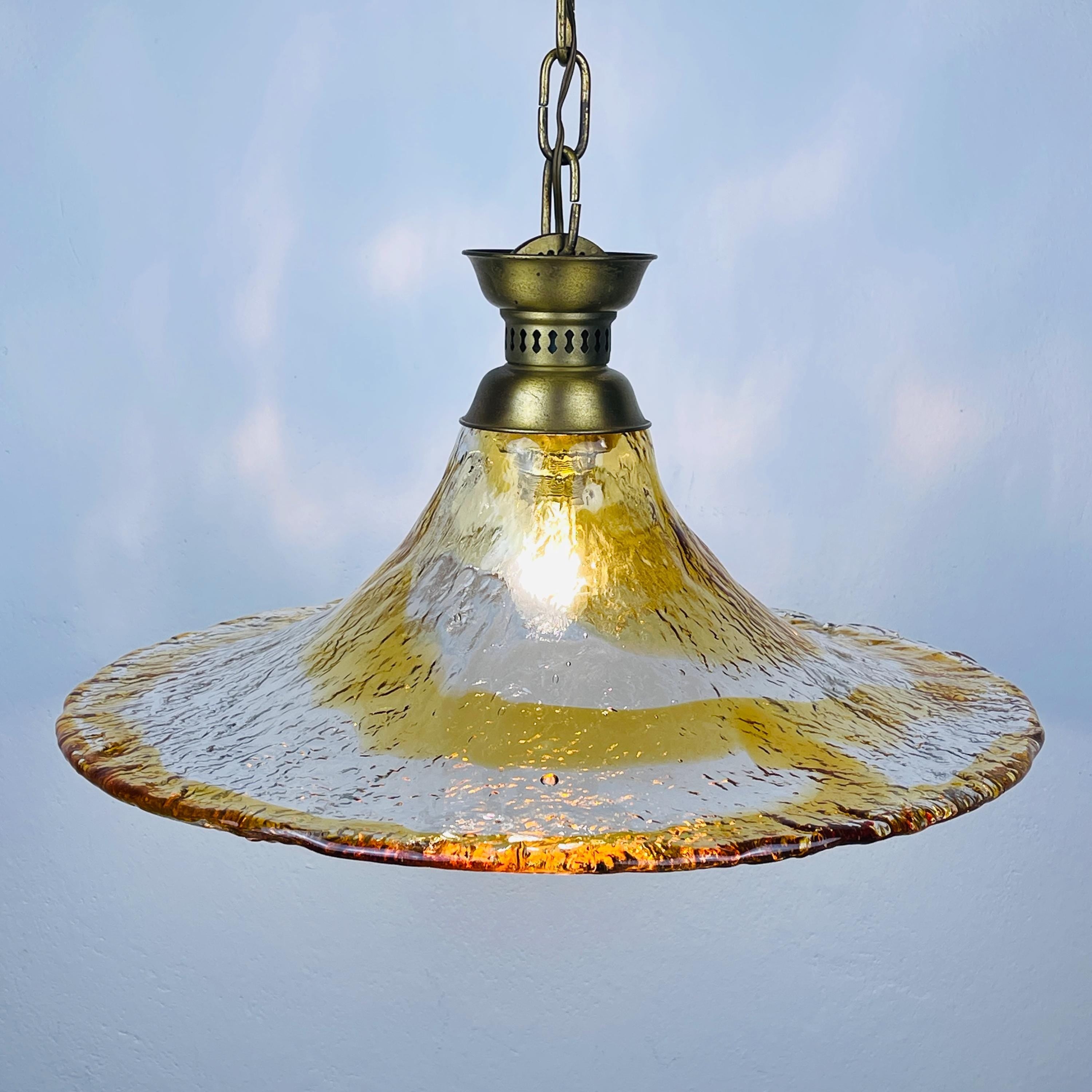 Vintage murano pendant lamp by AV Mazzega, Italy 1950s