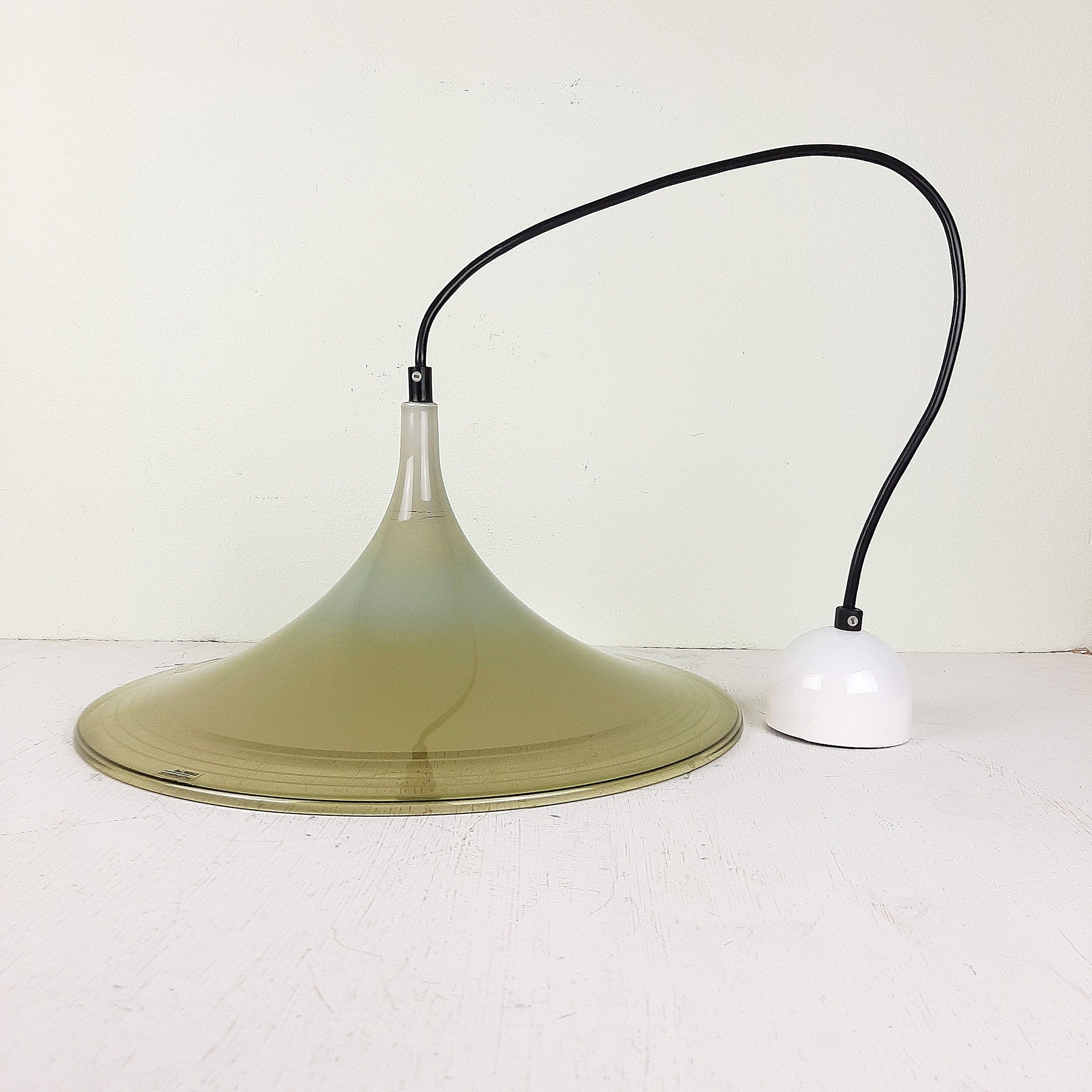Mid-century pendant lamp Meblo Guzzini 1980s Albatros Retro Light Small Yugoslavia Italy