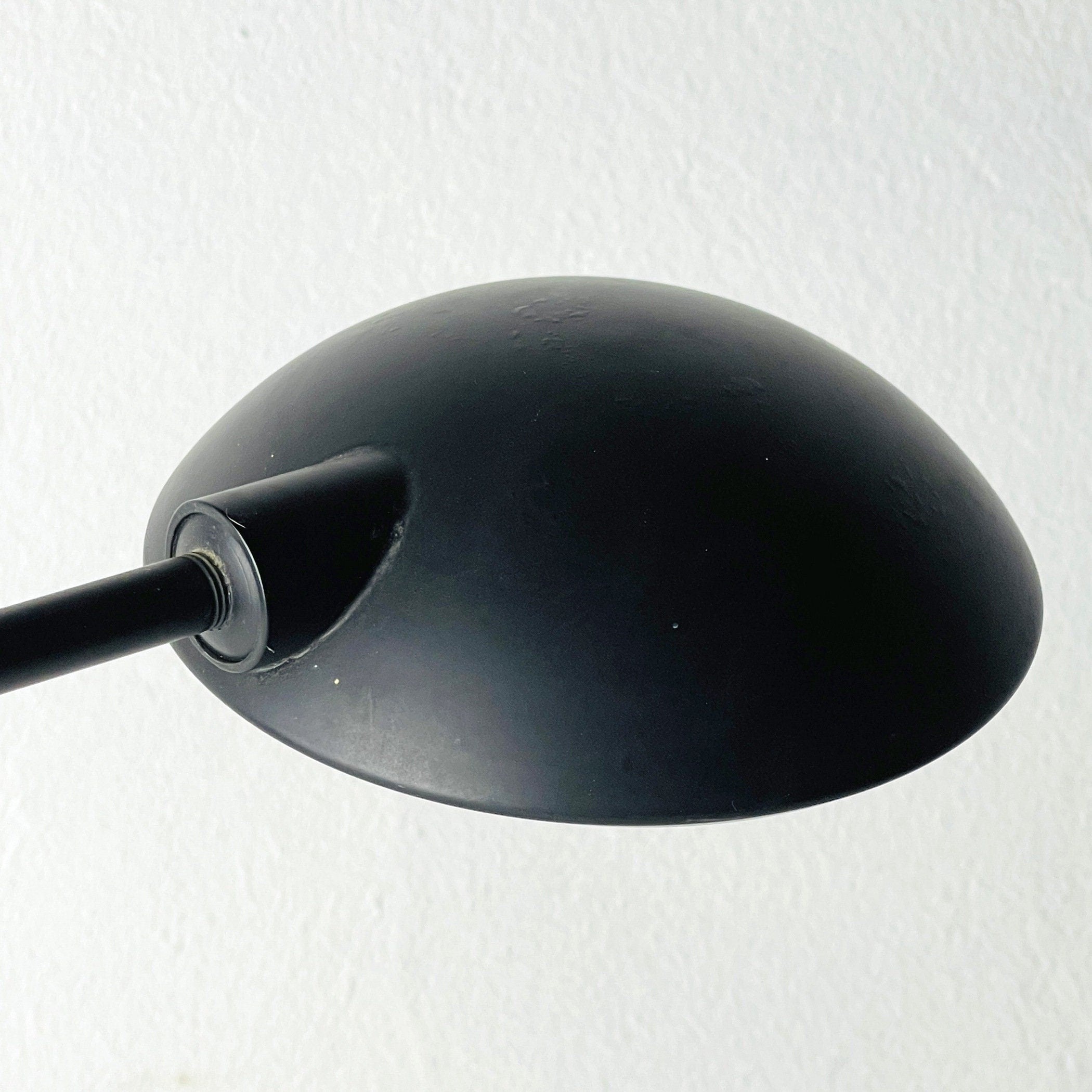 Retro black desk lamp by C. Zaffaroni, Turate (Como), Italy 1980s, retro home office