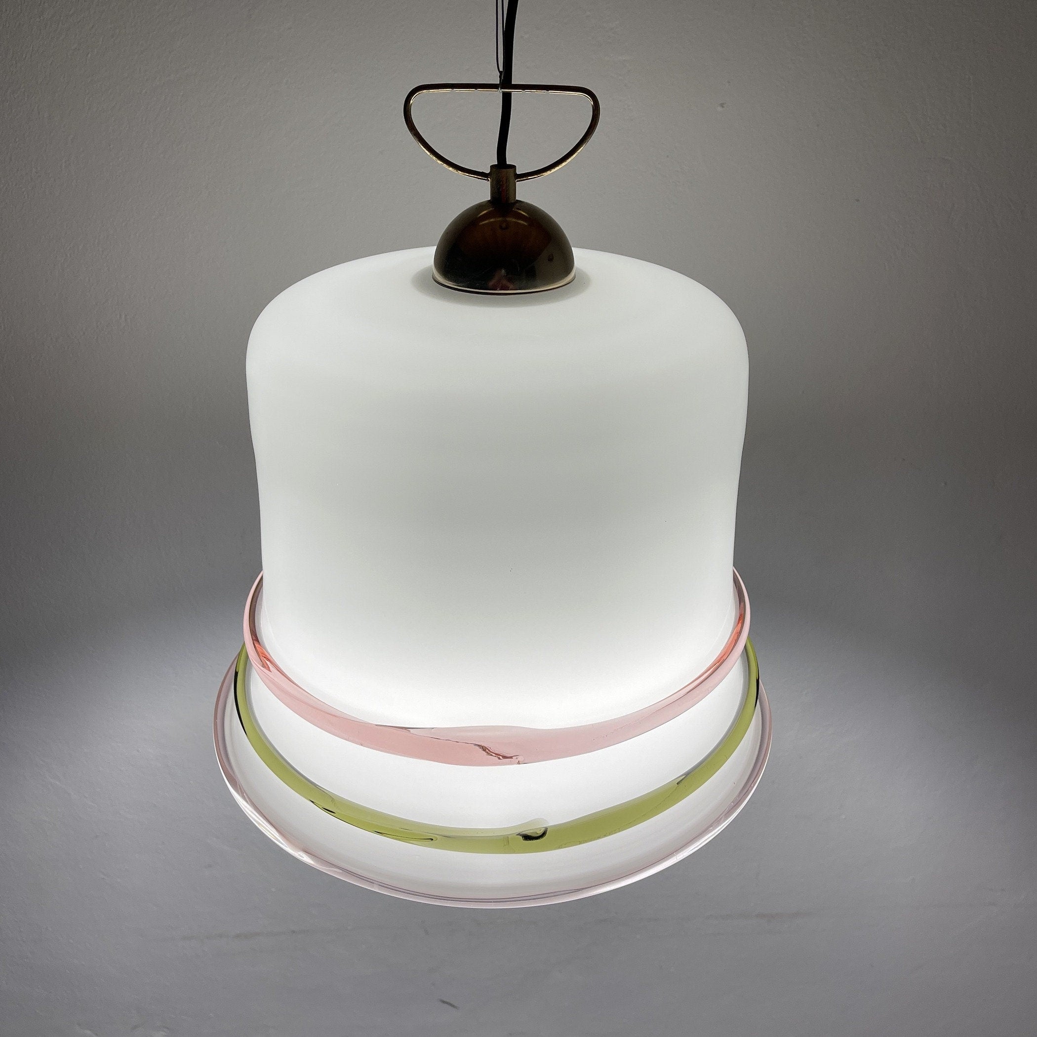 Vintage murano pendant lamp Italy 1970s Space age Retro lighting