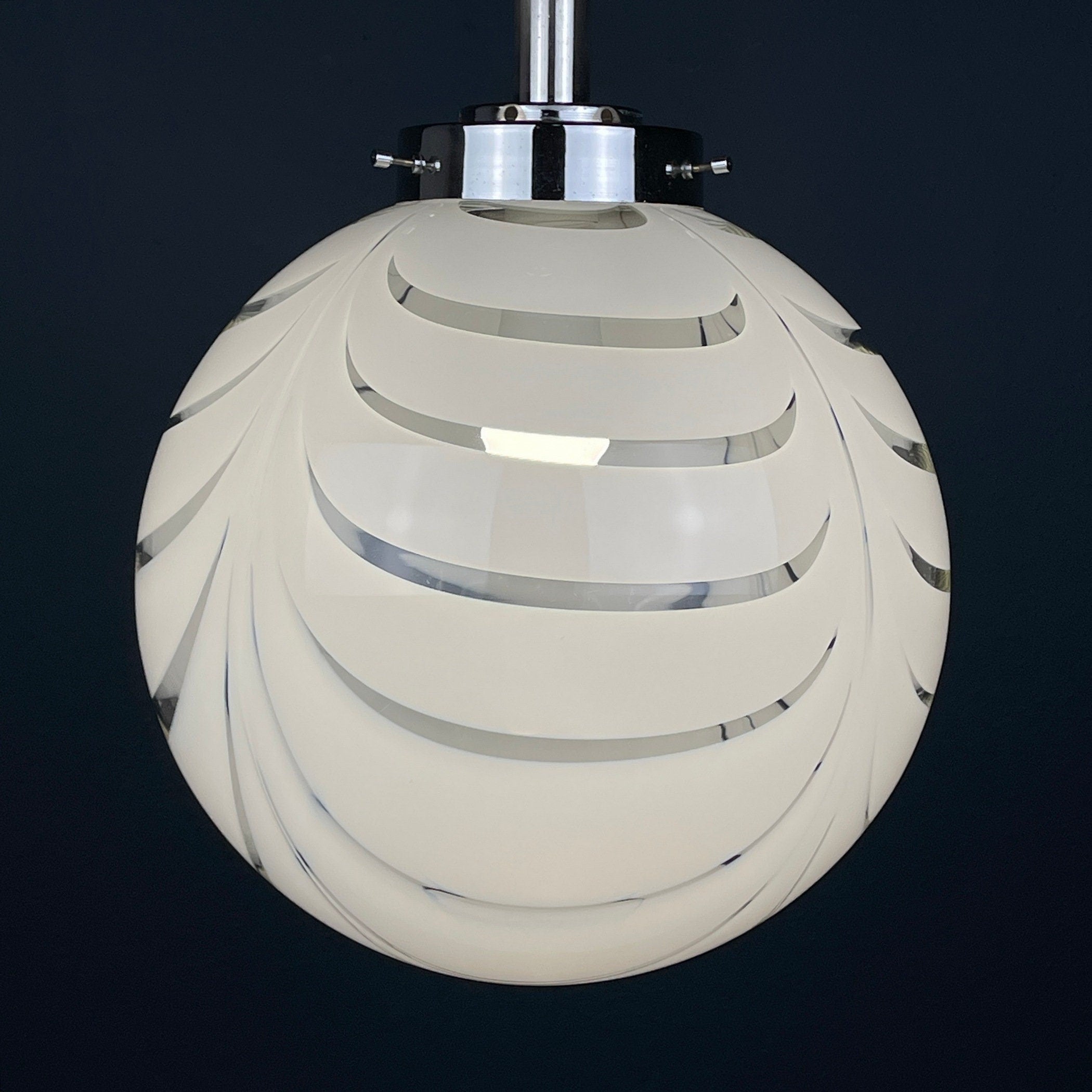 Murano Glass Pendant Lamp, Italy 1960s, Mid-century modern, Retro lighting