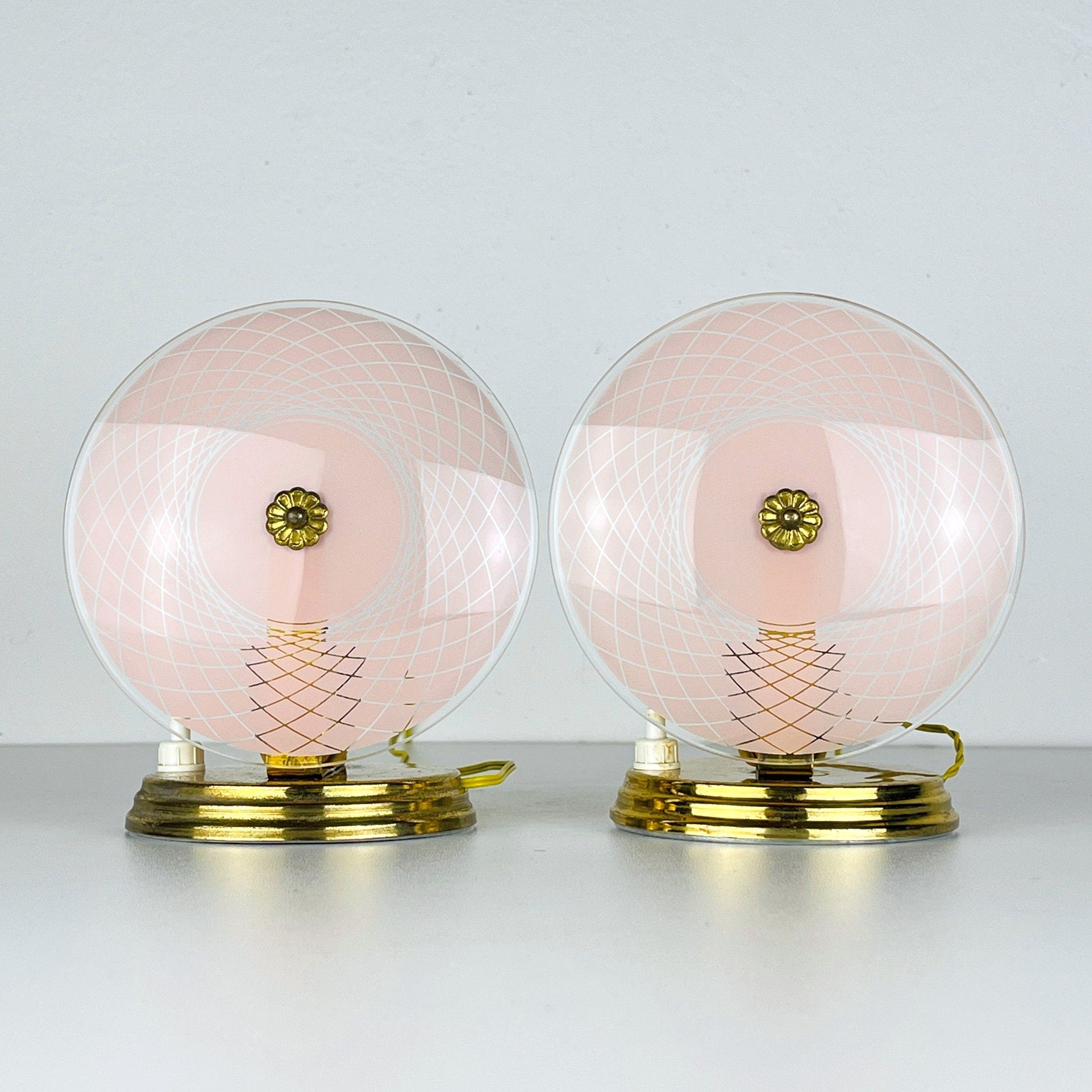 Vintage Italian Table Lamps: Mid-Century Modern Space Age UFO Lights