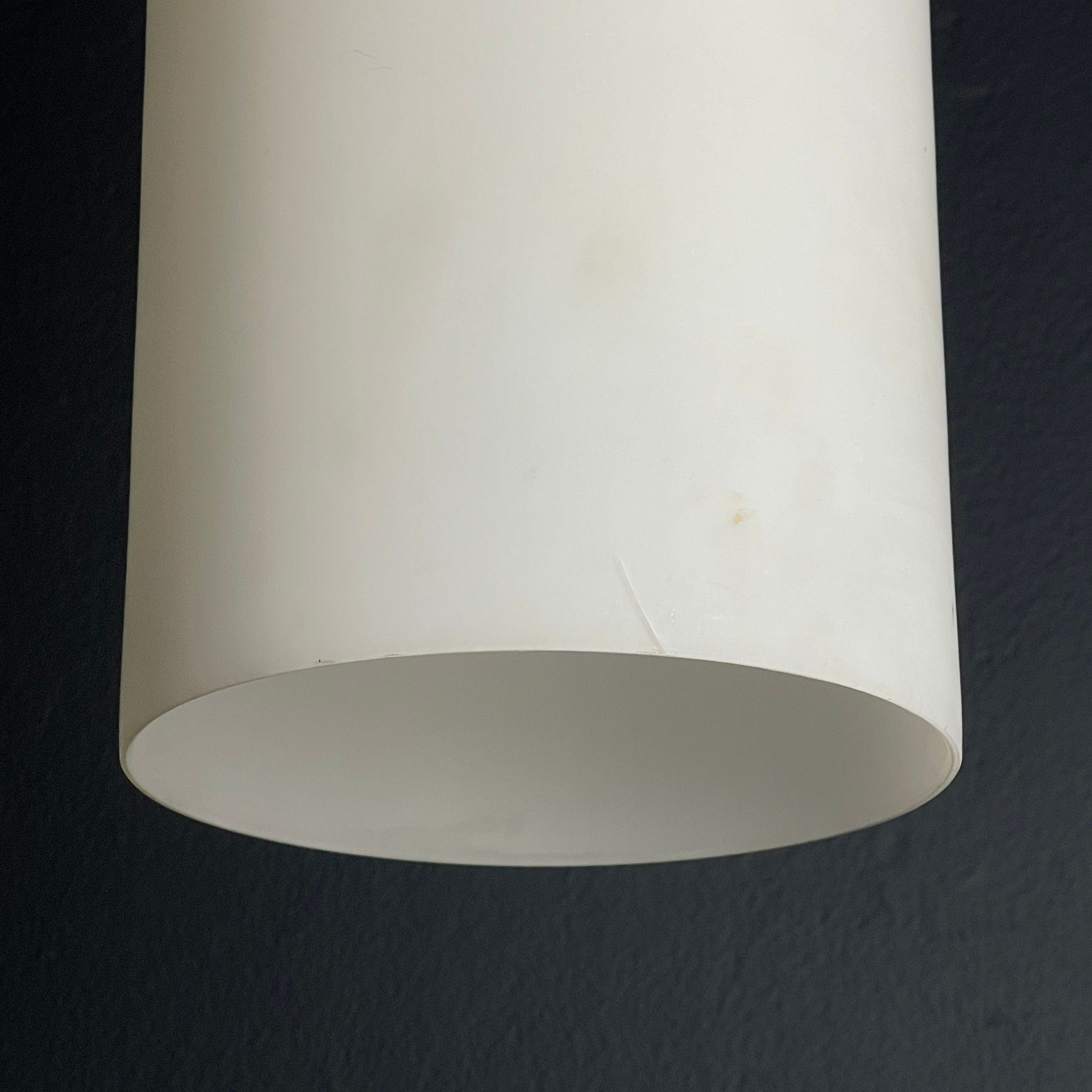 Mid-century opalin glass pendant lamp Italy 1960s Industrial italian lighting