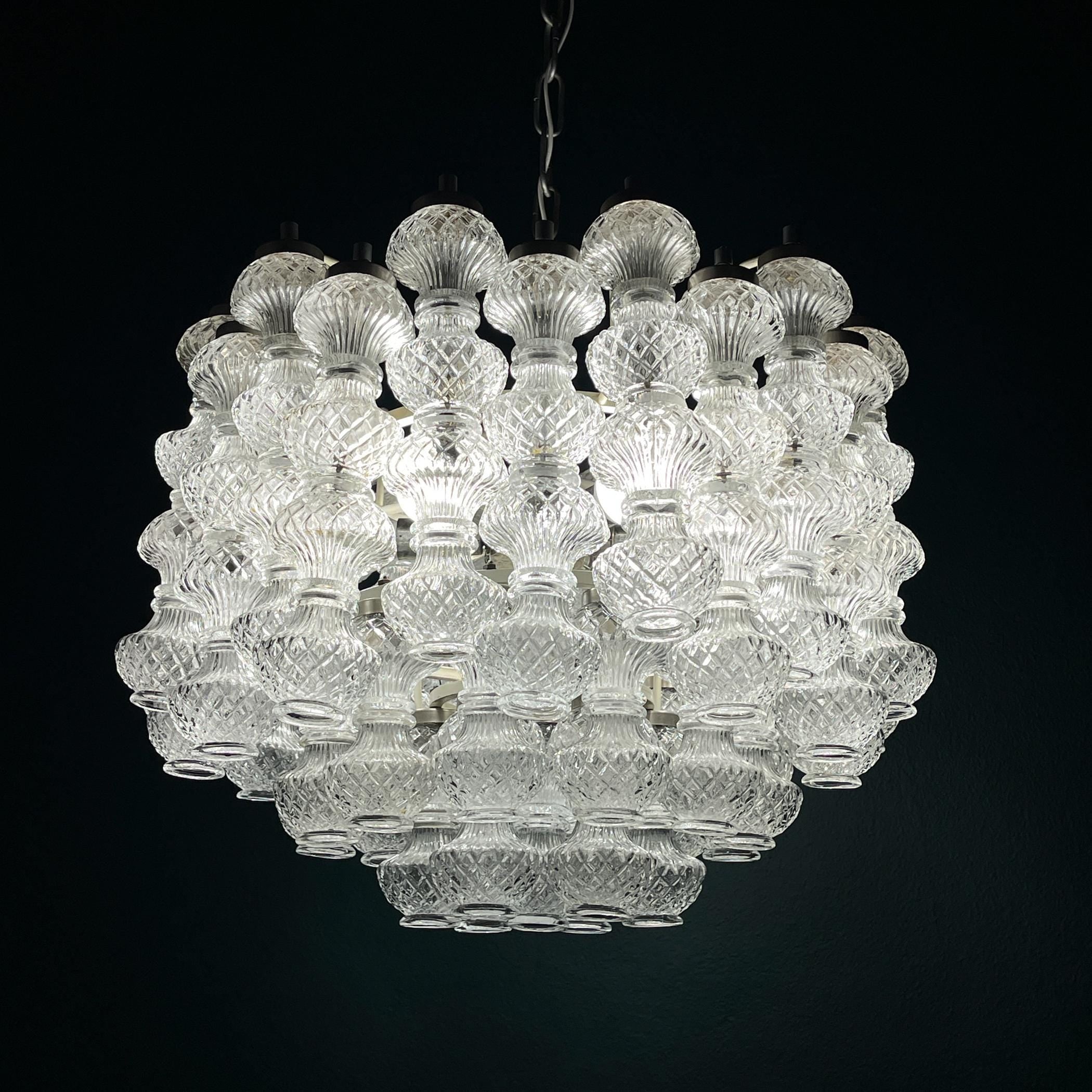 Murano chandelier by Flavio Poli for Seguso, Italy, 1960s