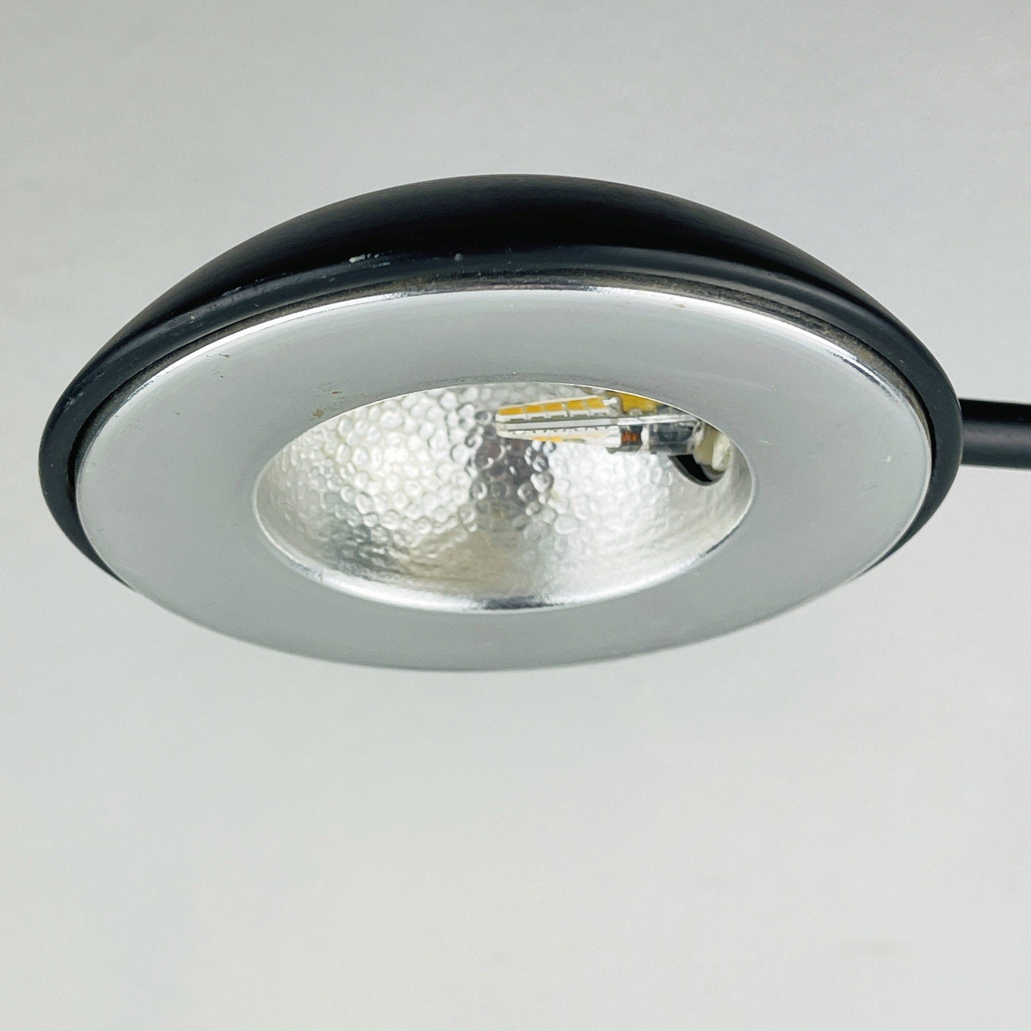 Retro black desk lamp by C. Zaffaroni, Turate (Como), Italy 1980s, retro home office