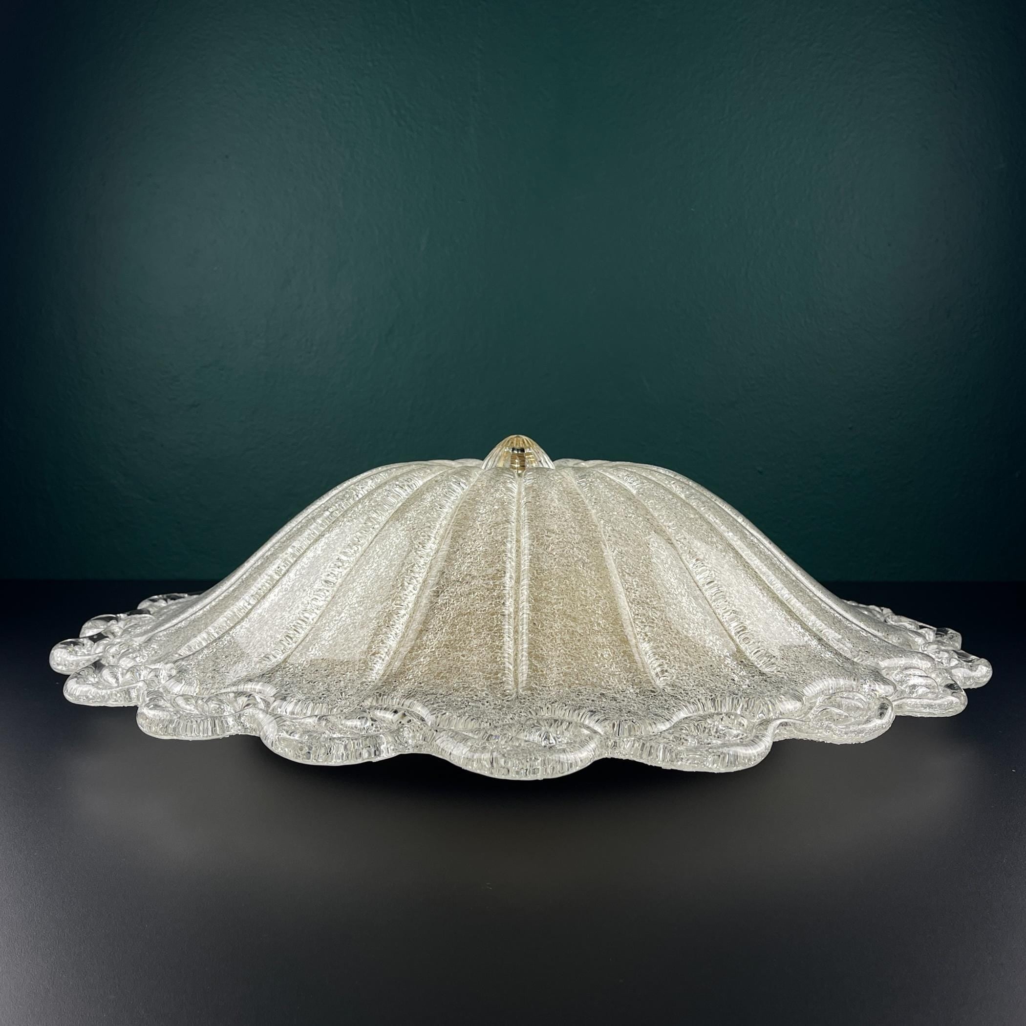 Original murano glass ceiling lamp, Italy 1990s, Vintage home decor