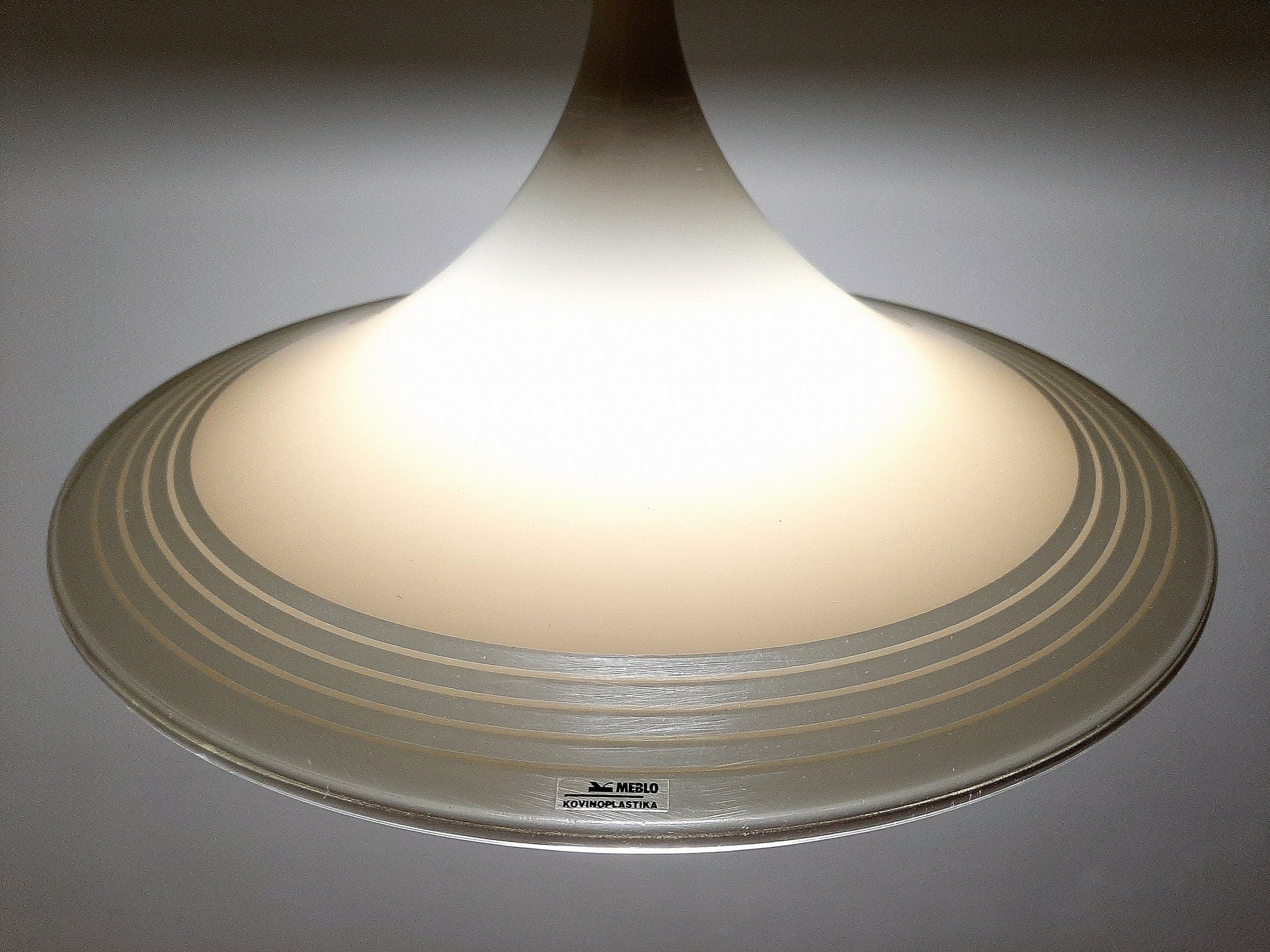 Mid-century pendant lamp Meblo Guzzini 1980s Albatros Retro Light Small Yugoslavia Italy