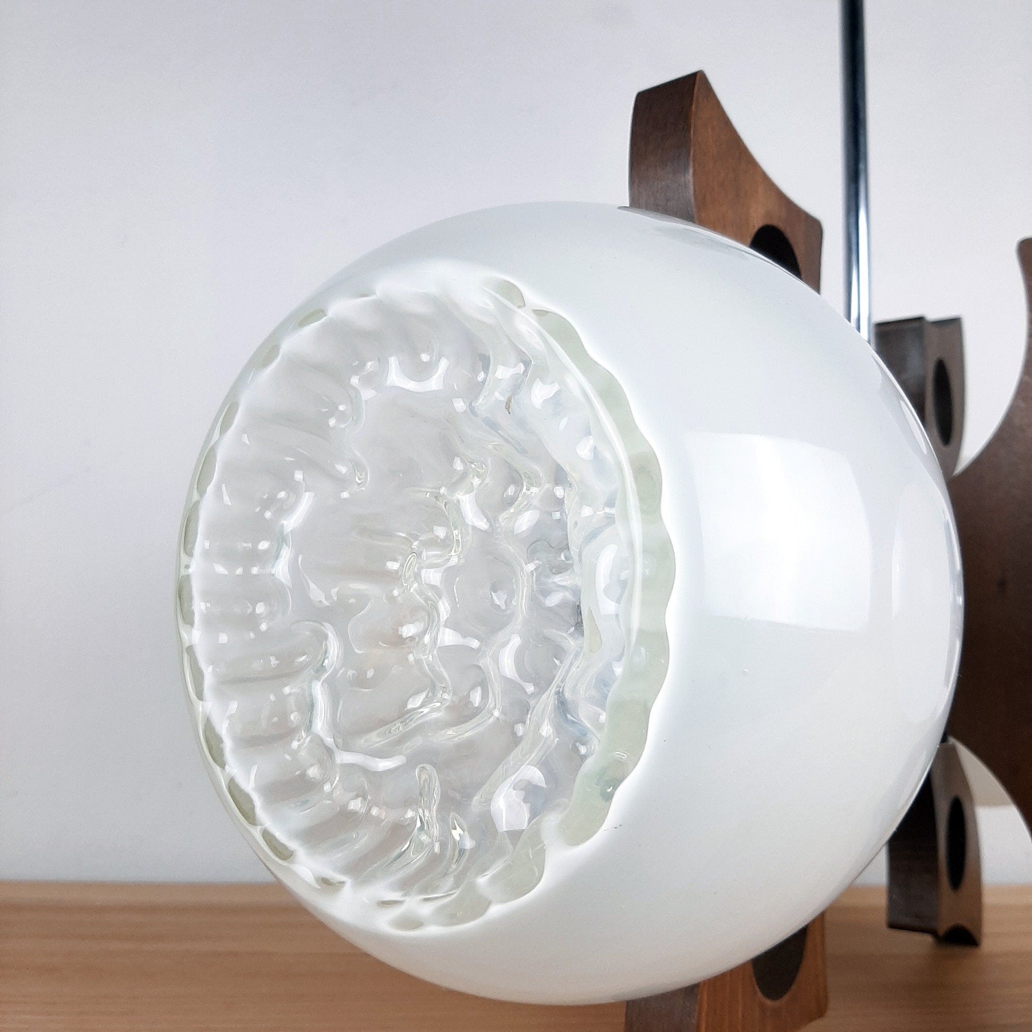 Mid-Century Mazzega Murano Glass Pendant Lamp - 70s Space Age Lighting