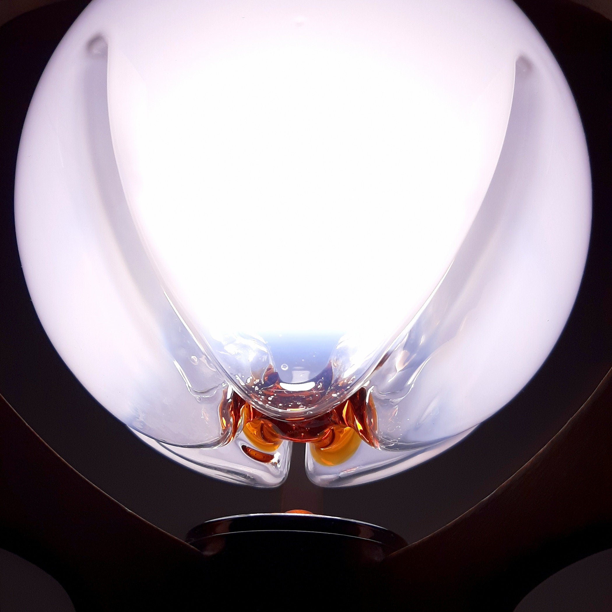 Vintage murano pendant lamp Mazzega Italy 1970s MCM Space Age