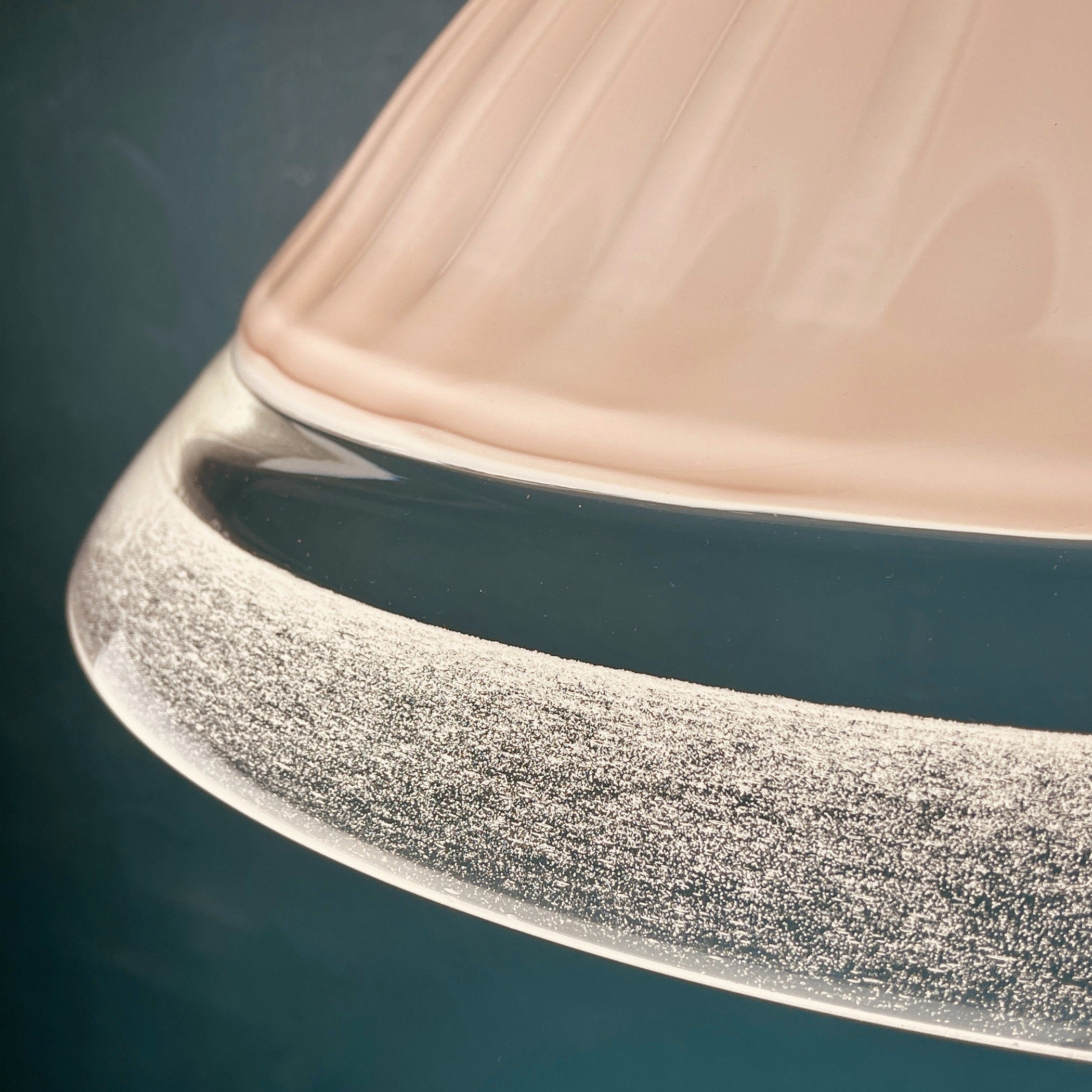 Vintage large pink murano glass chandelier Italy 1970s Mid-century murano pendant lamp