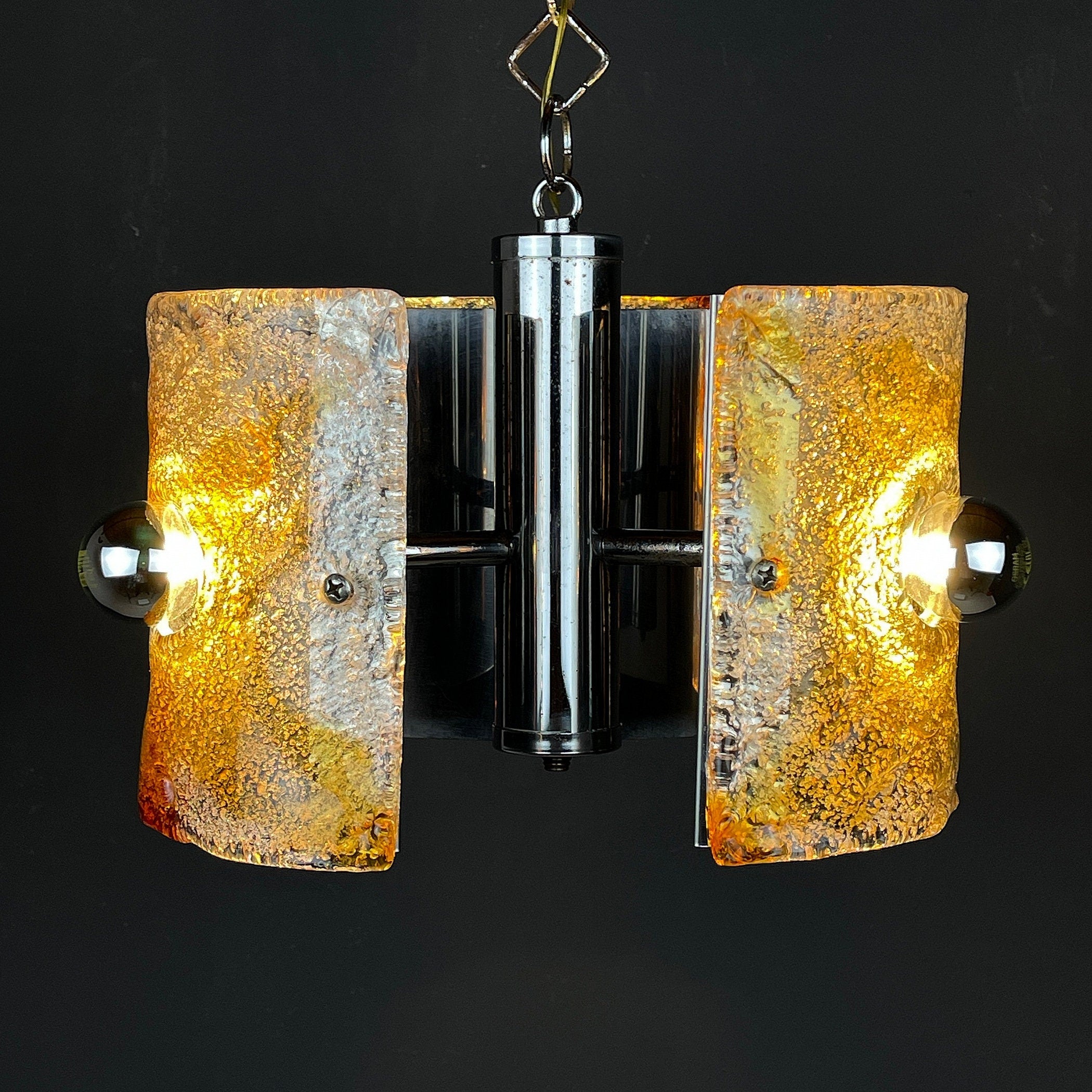 Mid-Century Murano Glass Chandelier by AV Mazzega, Italy 1970s