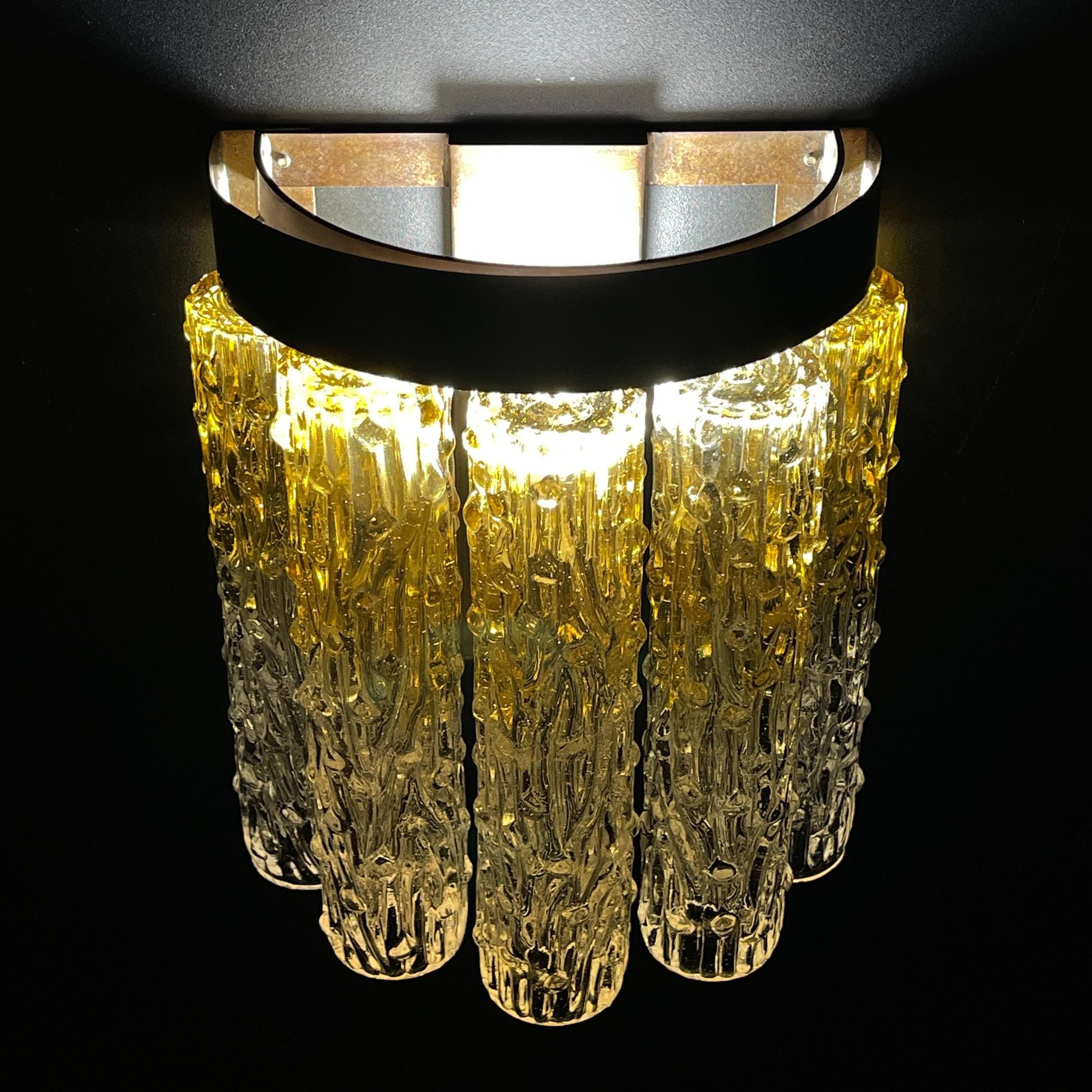 Original vintage wall lamp Tronchi by Venini, Italy 1960s