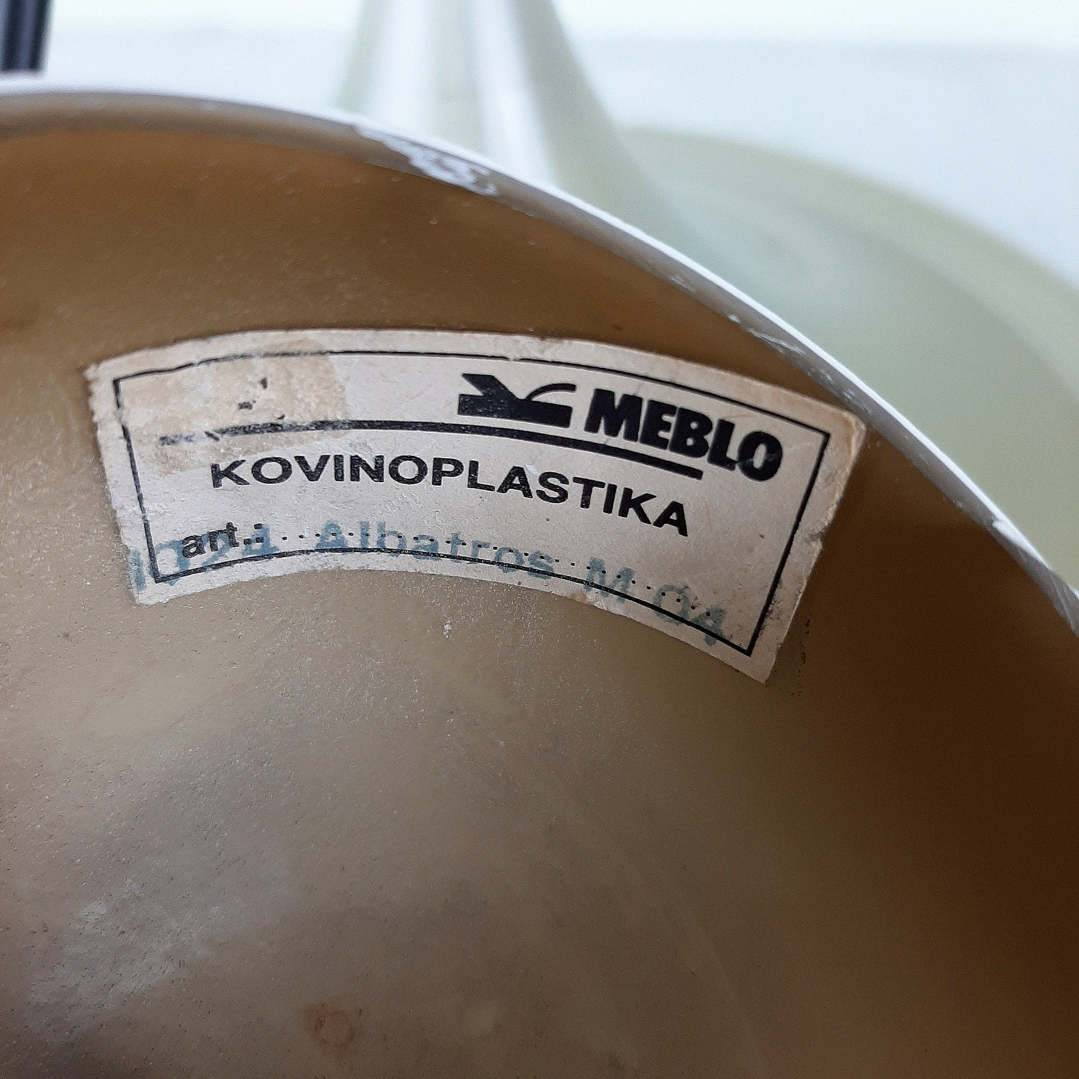 Mid-century pendant lamp Meblo Guzzini 1980s Albatros Retro Light Small Yugoslavia Italy
