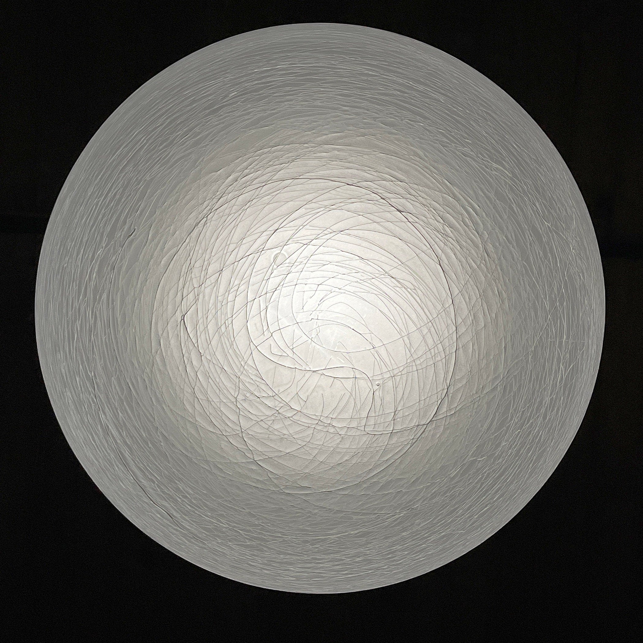 Vintage large swirl murano glass pendant lamp Italy 1970s Mid-century modern italian lighting