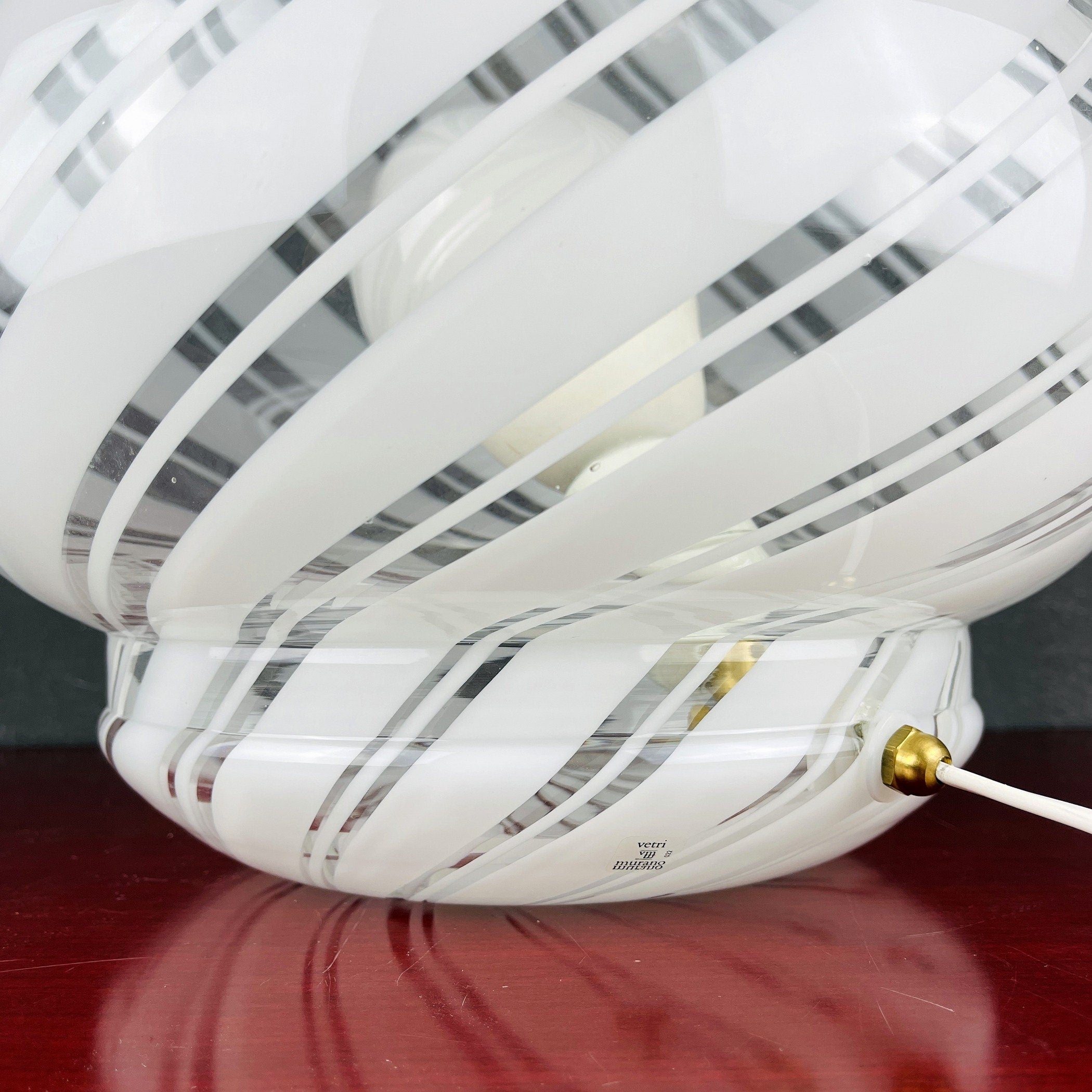 XL Vintage Murano Mushroom Table Lamp - G.G. Luce Italy 1980s