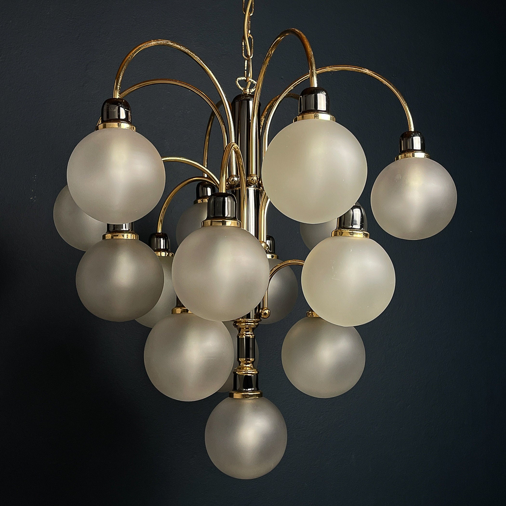 Vintage Ball Chandelier by Orion Austria, 1980s, Mid-century modern, Vintage home lighting