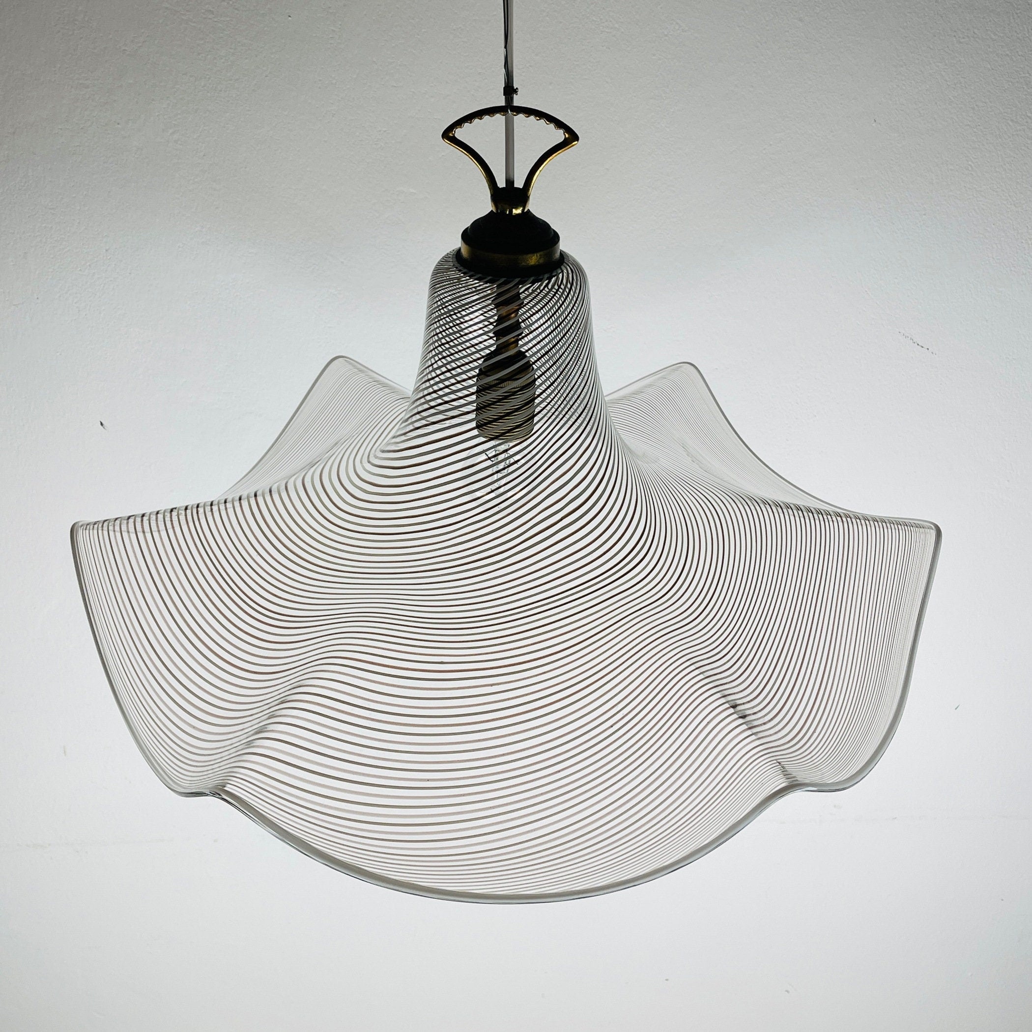 Murano glass pendant lamp Italy '70s Mid-century modern lighting