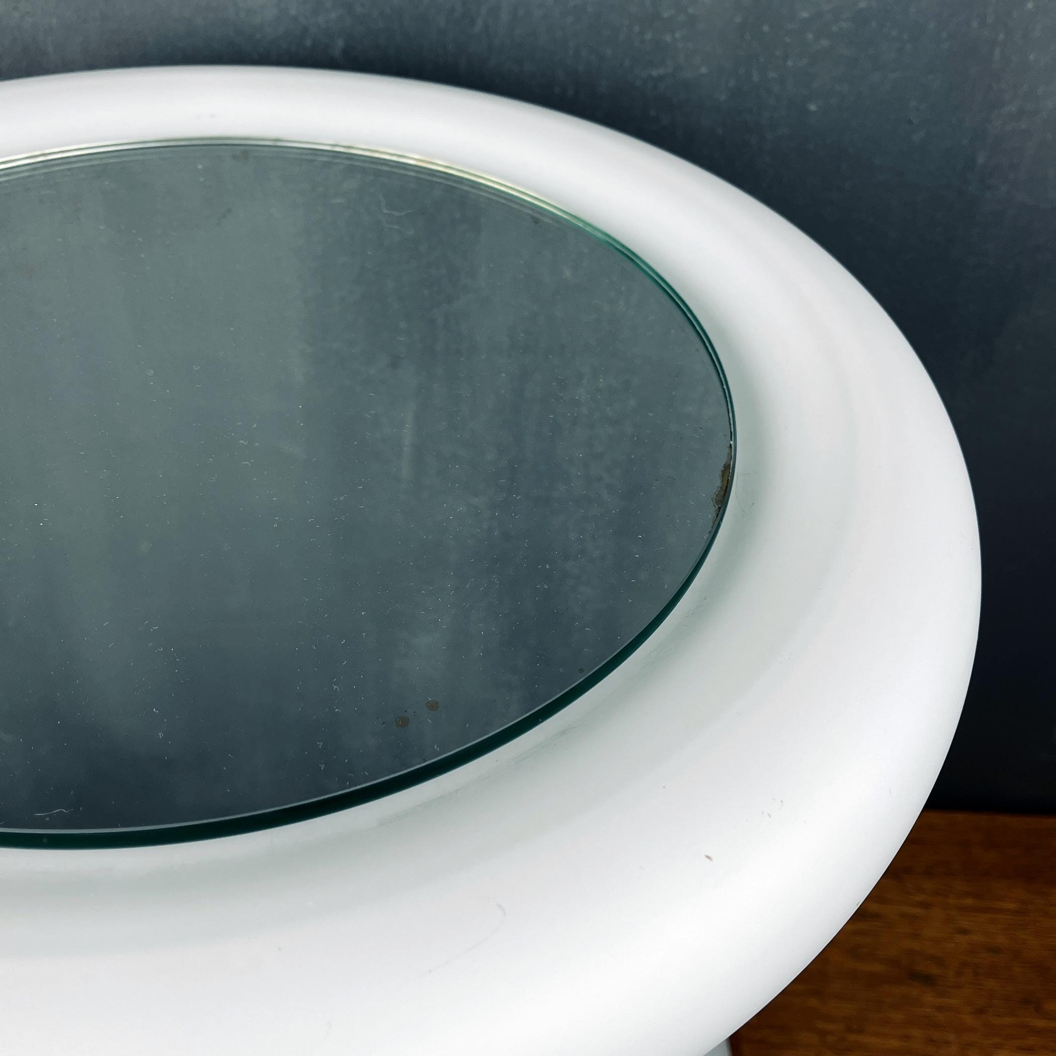 Vintage opaline glass floor lamp, Italy 1970s