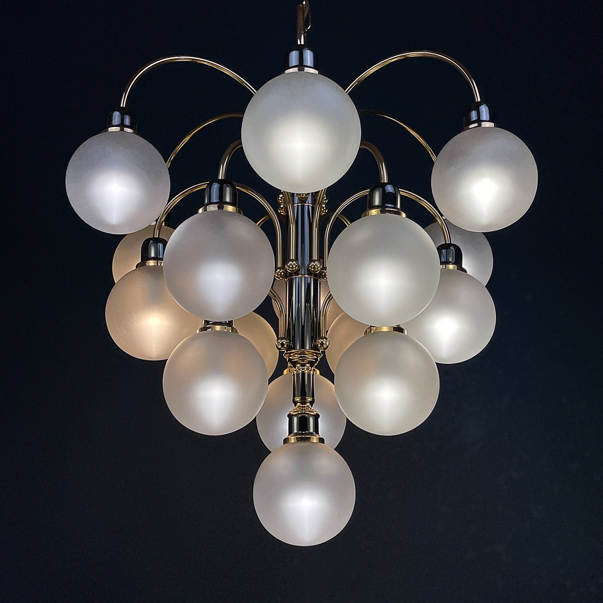 Vintage Ball Chandelier by Orion Austria, 1980s, Mid-century modern, Vintage home lighting