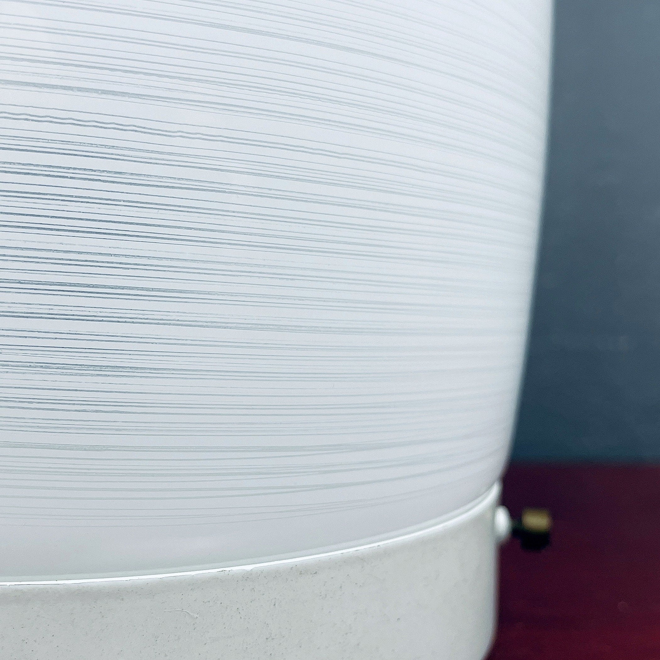 Mid-century white glass ceiling lamp Italy 1970s Retro home decor